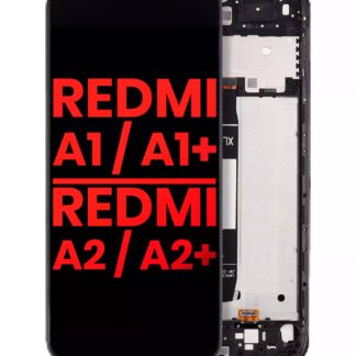LCD Display mit Rahmen für Xiaomi Redmi A1 / Xiaomi Redmi A1+ / Redmi A2 / Redmi A2+ (Aftermarket Plus)
