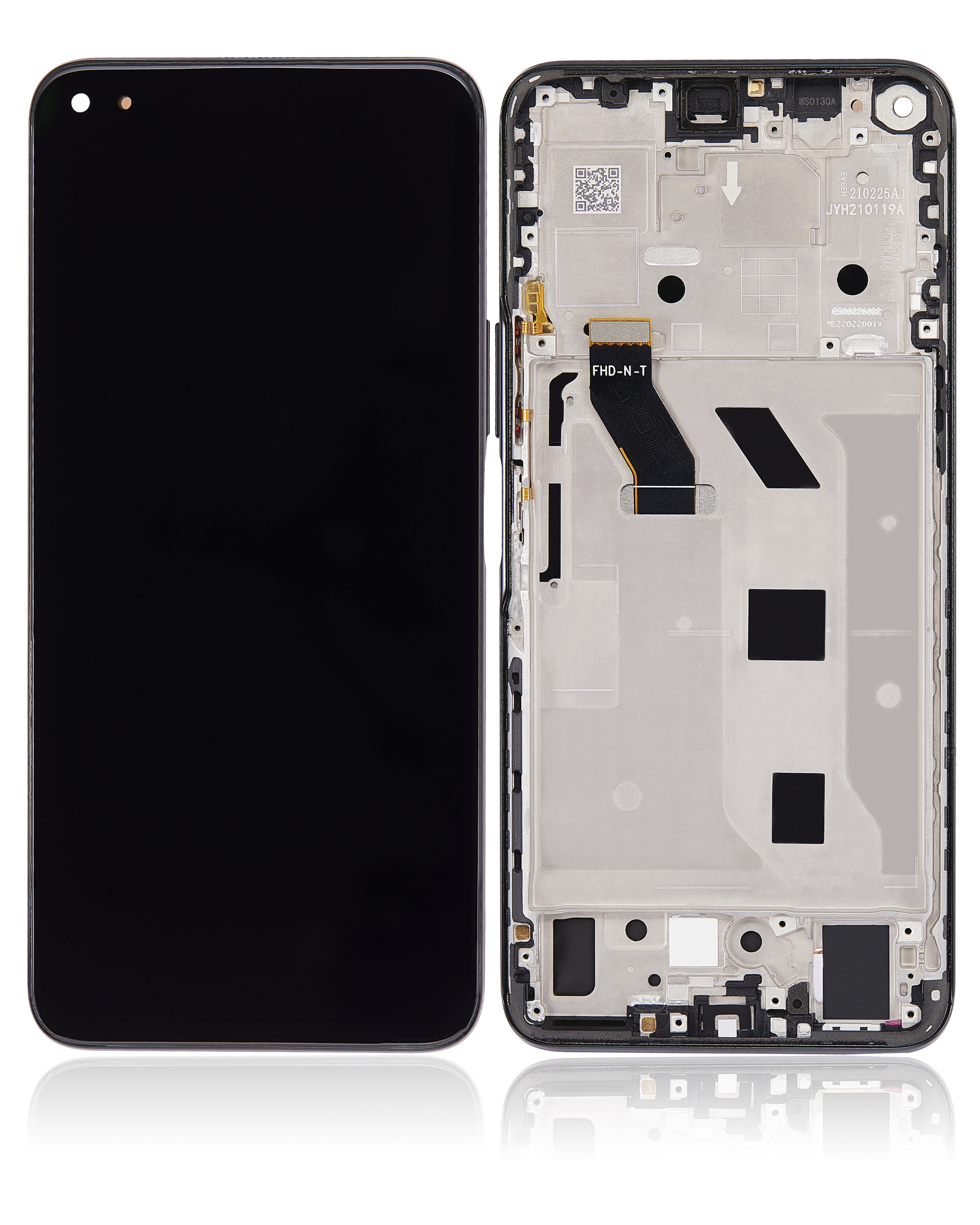 LCD Display mit Rahmen für Huawei Nova 8i / Honor 50 Lite / Honor X20 (professionell aufgearbeitet) (Starry Black) – Bild 2