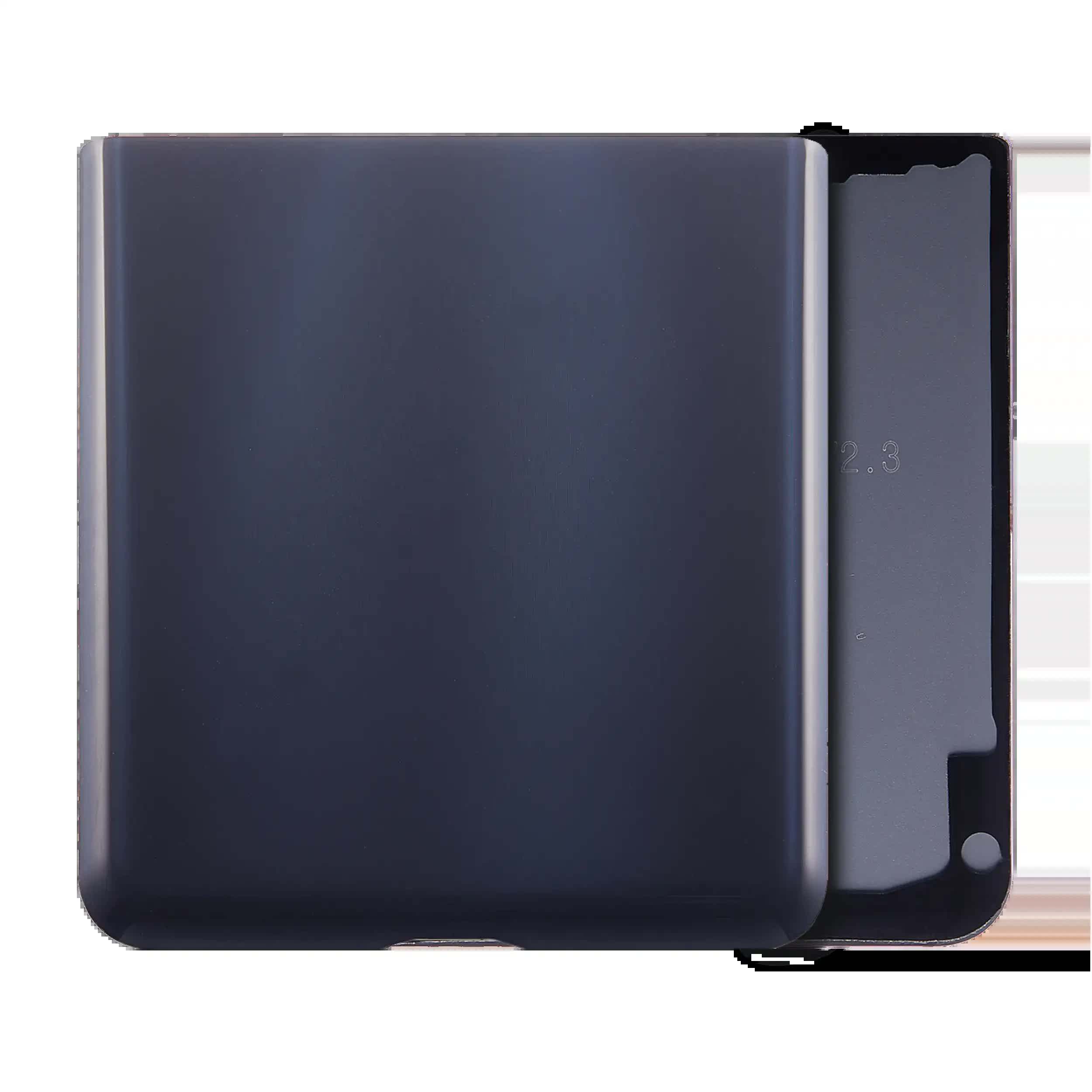 Bottom Rückdeckelglas für Samsung Galaxy Z Flip 5G (F707) (Service Pack) (Mystic Black)