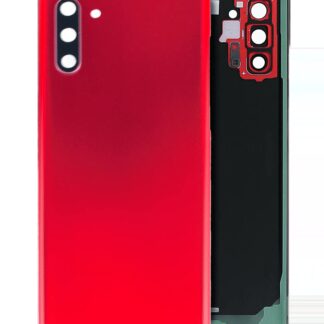 Rückdeckelglas mit Kameraglas für Samsung Galaxy Note 10 (Service Pack) (Aura Red)