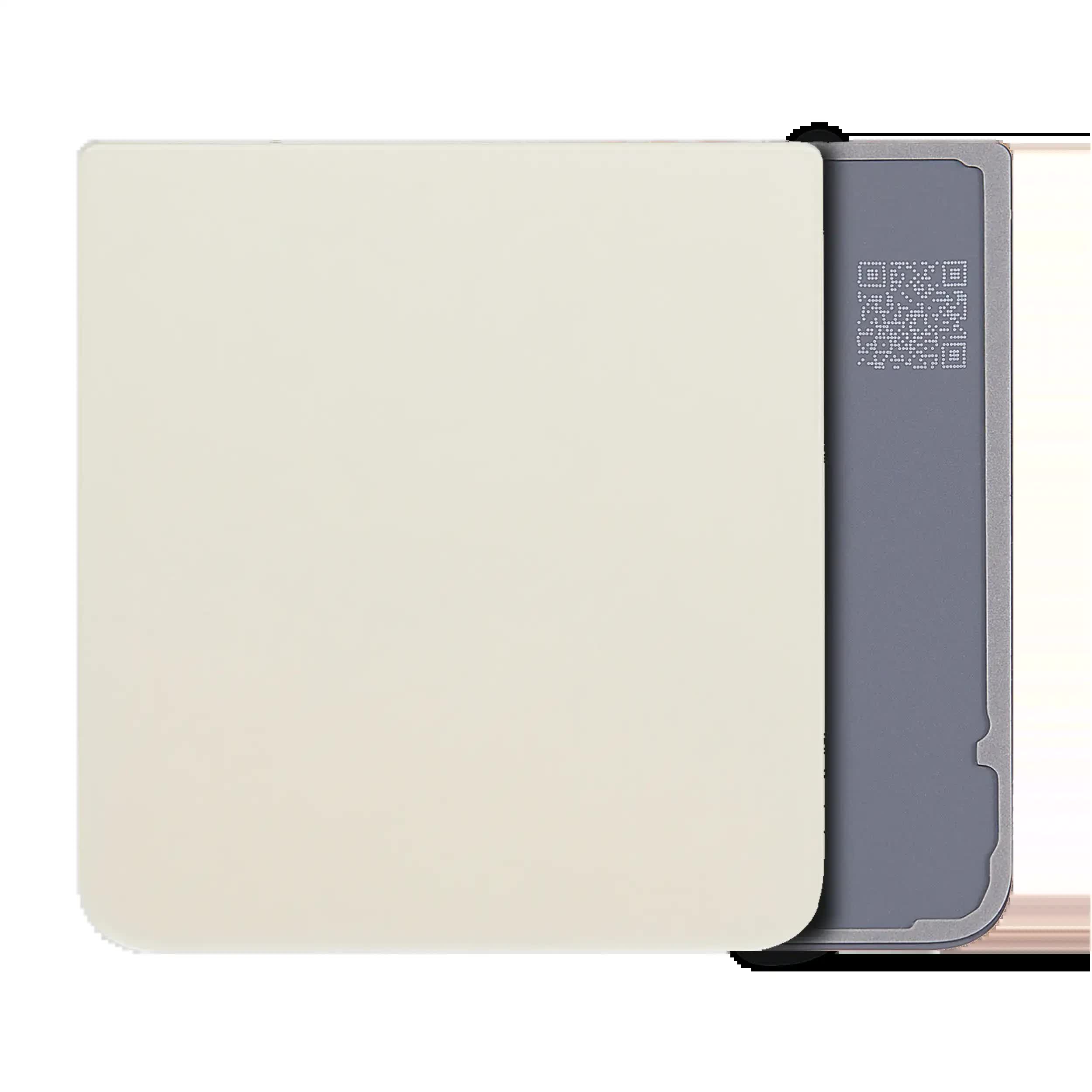 Bottom Rückdeckelglas für Samsung Galaxy Z Flip 3 5G (Service Pack) (Cream)