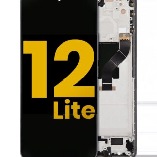 OLED Display mit Rahmen für Xiaomi 12 Lite (professionell aufgearbeitet) (Black (Schwarz))