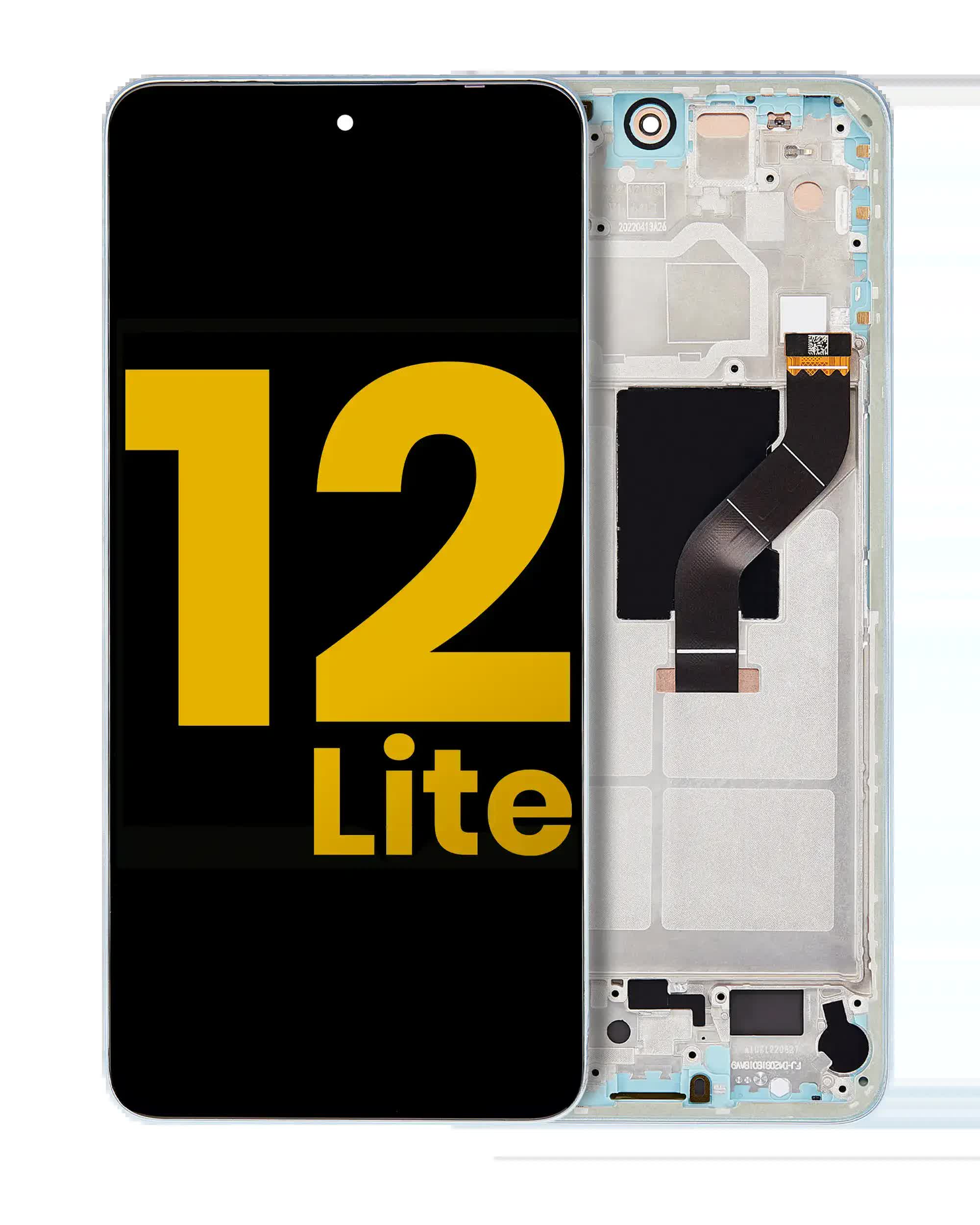 OLED Display mit Rahmen für Xiaomi 12 Lite (professionell aufgearbeitet) (Lite Green)