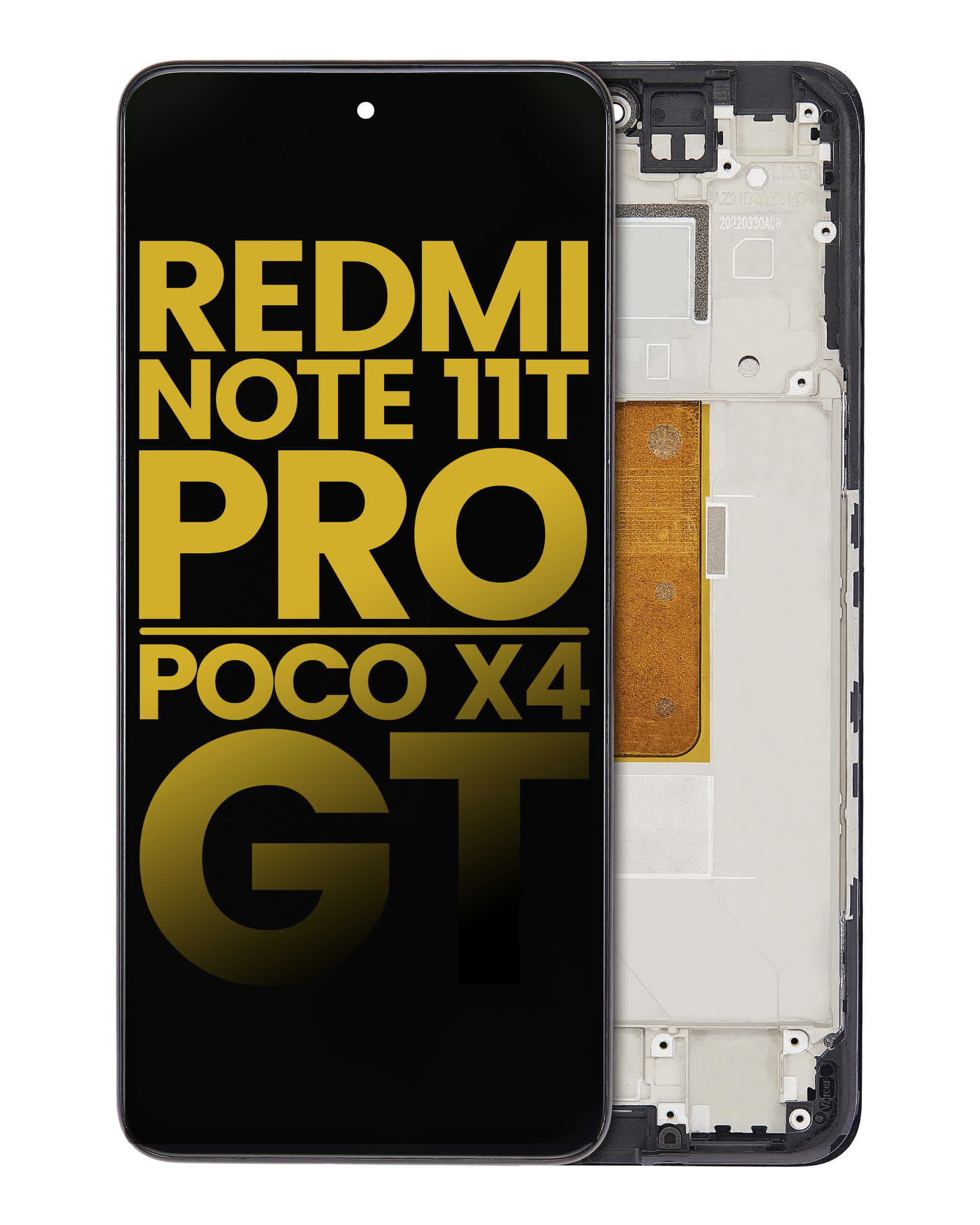 LCD Display mit Rahmen für Xiaomi Redmi Note 11T Pro / Xiaomi Poco X4 GT (professionell aufgearbeitet)