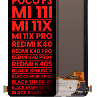 OLED Display ohne Rahmen für Xiaomi Poco F3 / Poco F4 / MI 11i / MI 11X / MI 11X Pro / Redmi K40 / K40 Pro / K40 Pro+ / K40S / Shark 4 /4 Pro /4S /