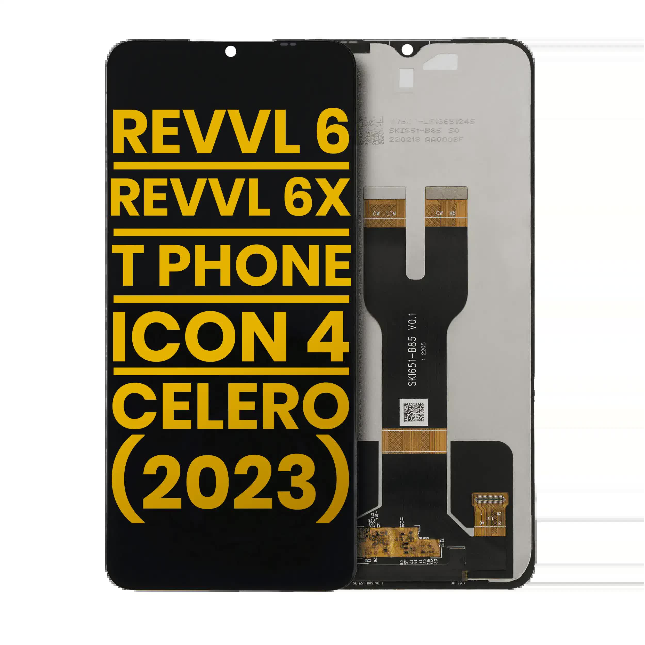 LCD Display ohne Rahmen für T-Mobile Revvl 6 / Revvl 6X 5G / T Phone / Cricket Icon 4 / Boost Mobile Celero 5G (2023) (professionell aufgearbeitet)