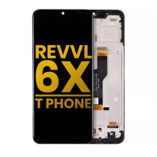 LCD Display mit Rahmen für T-Mobile Revvl 6X 5G / T Phone (professionell aufgearbeitet)