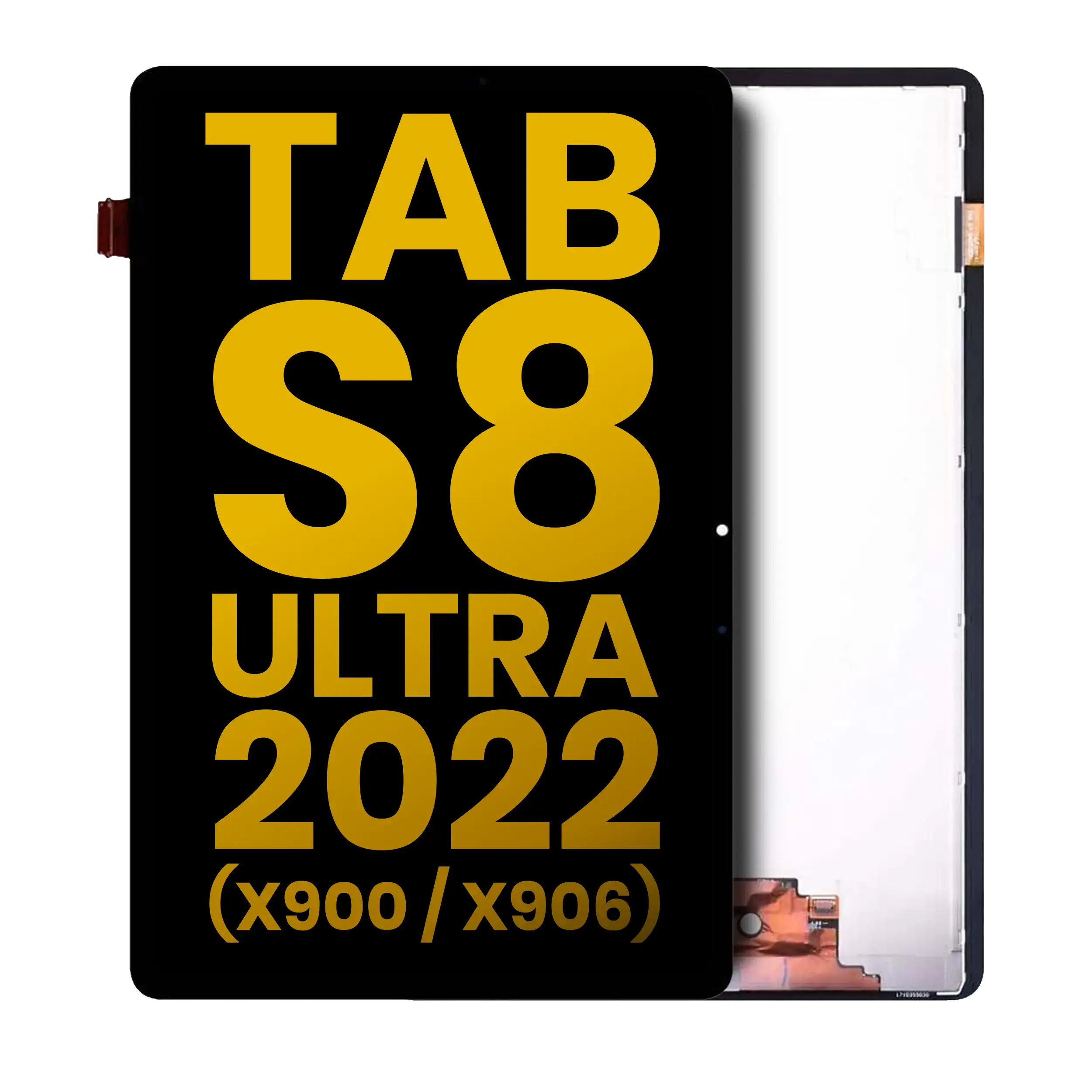 OLED Display ohne Rahmen für Samsung Galaxy Tab S8 Ultra 14.6" (X900 / X906) (2022) (professionell aufgearbeitet) (Black (Schwarz)) – Bild 2