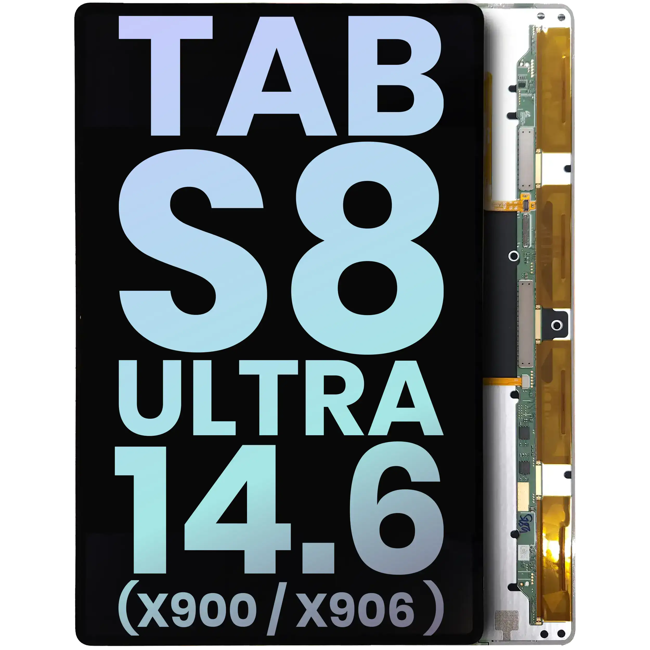 OLED Display ohne Rahmen für Samsung Galaxy Tab S8 Ultra 14.6" (X900 / X906) (2022) (professionell aufgearbeitet) (Black (Schwarz)) – Bild 6