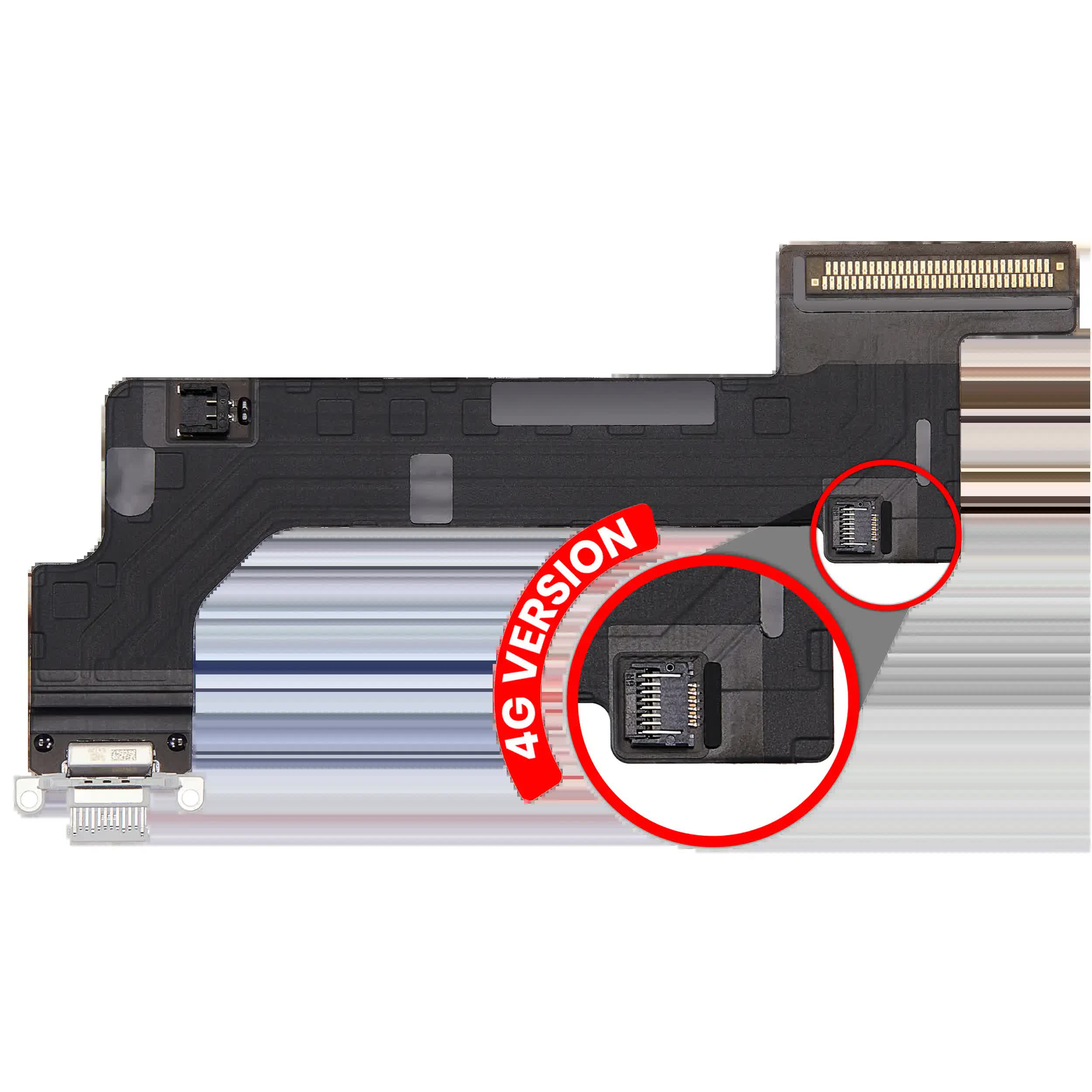 Ladebuchse Flexkabel für iPad 10 (2022) (Cellular) (Premium) (Silver (Silber))