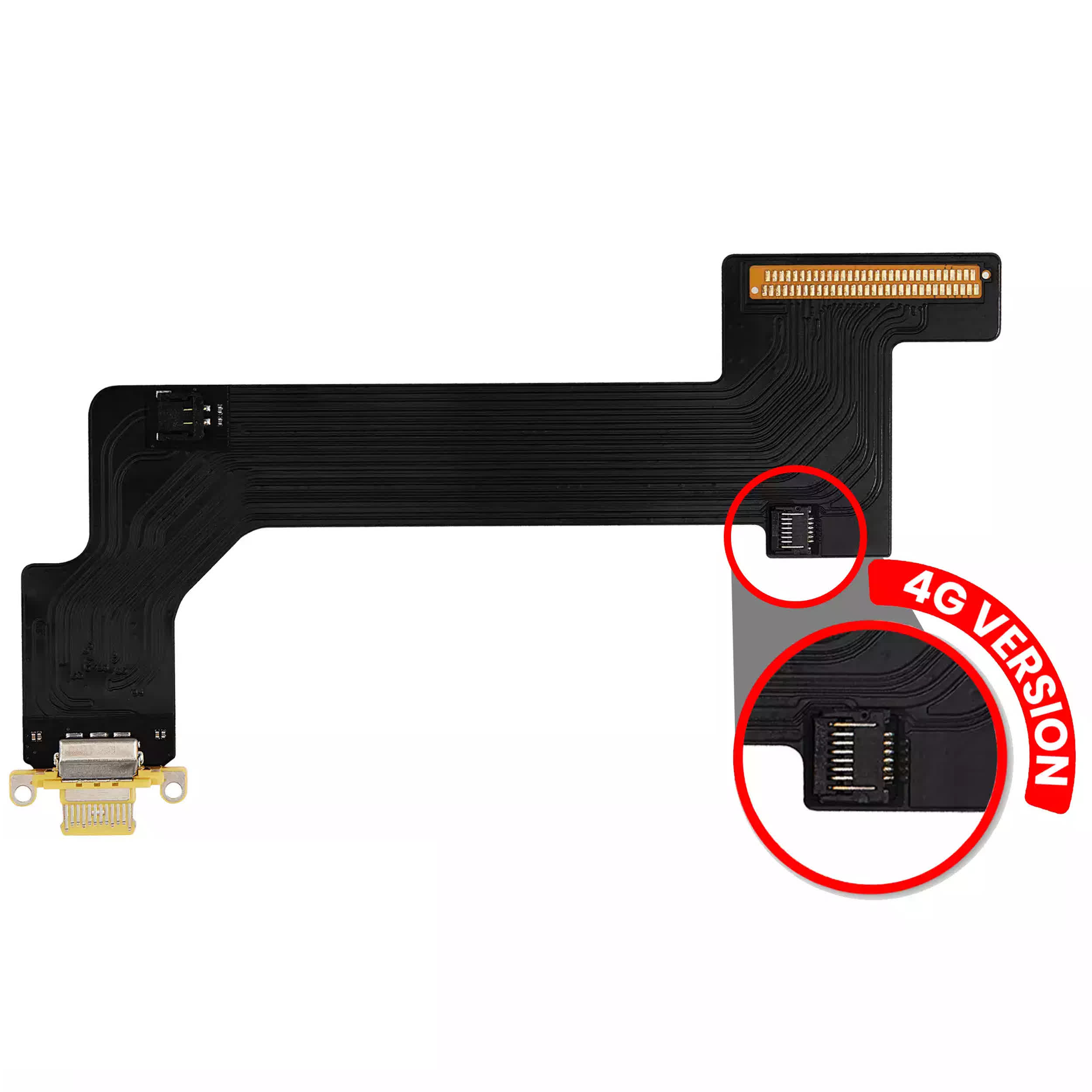 Ladebuchse Flexkabel für iPad 10 (2022) (Cellular) (Aftermarket Plus) (Yellow)