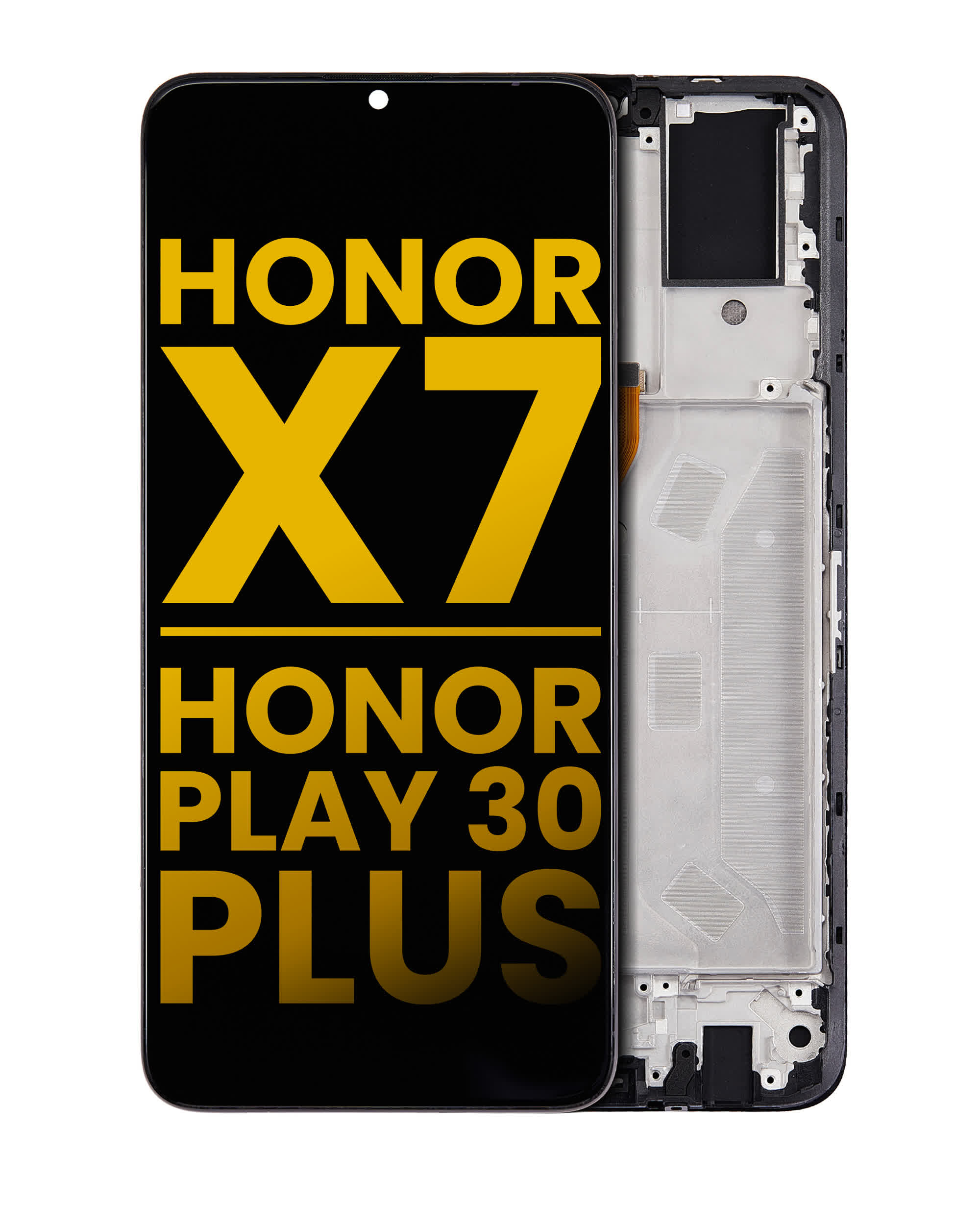 LCD Display mit Rahmen für Honor X7 / Honor Play 30 Plus (professionell aufgearbeitet)