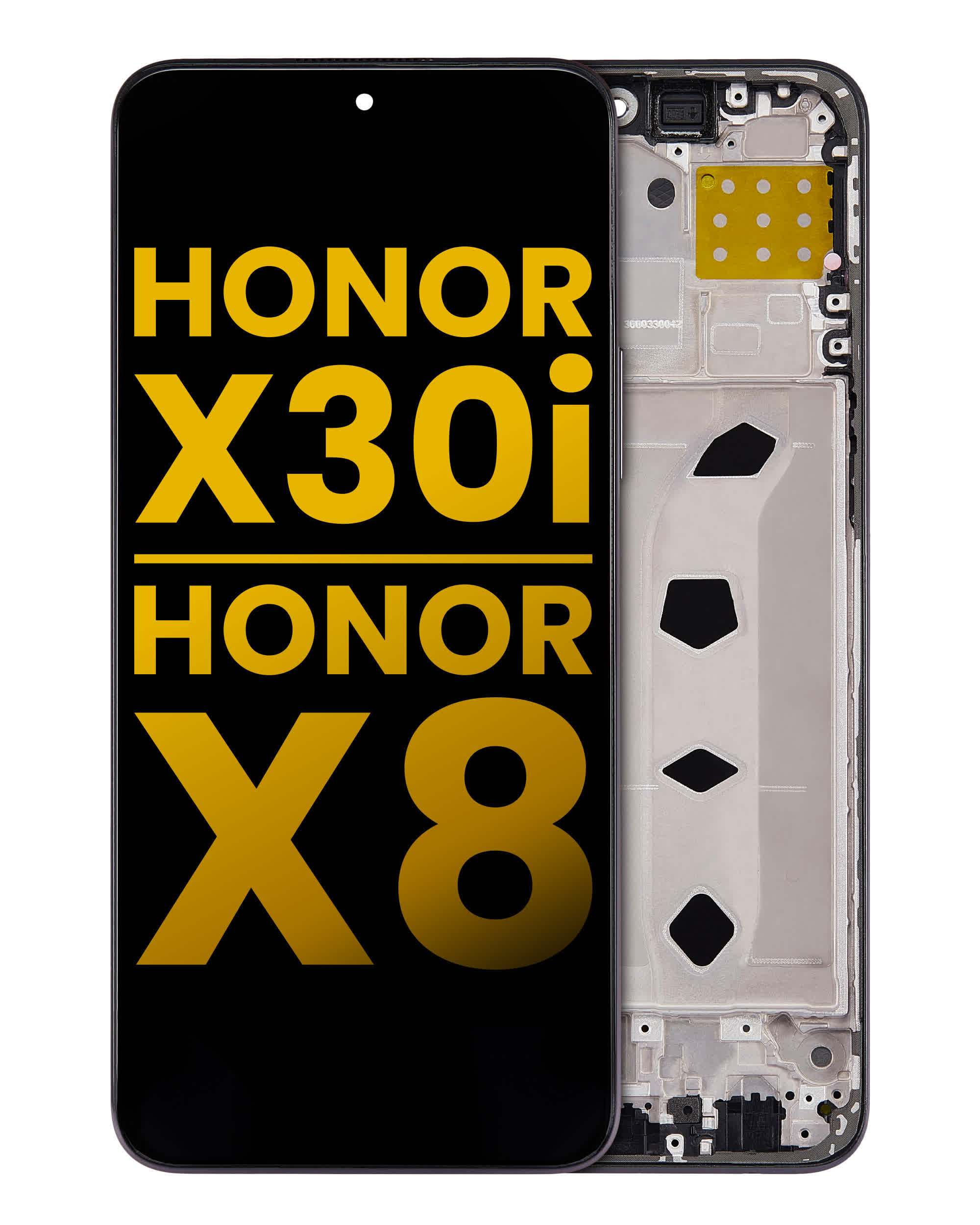 LCD Display mit Rahmen für Honor X30i / Honor X8 (Aftermarket Plus) (Black (Schwarz))