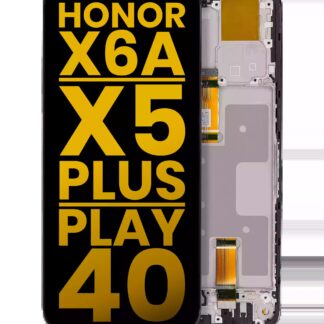LCD Display mit Rahmen für Honor X6A / X5 Plus / Play 40 (professionell aufgearbeitet)