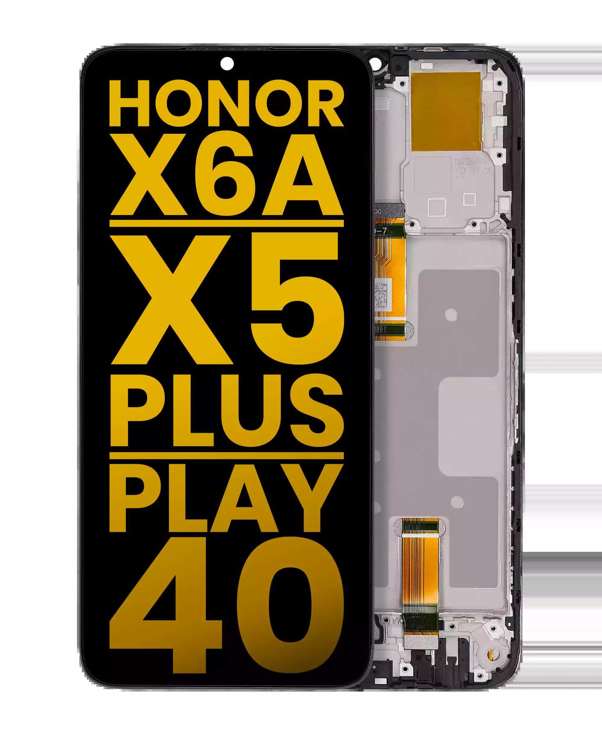 LCD Display mit Rahmen für Honor X6A / X5 Plus / Play 40 (professionell aufgearbeitet)