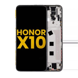 LCD Display mit Rahmen für Honor X10 5G (professionell aufgearbeitet) (Black (Schwarz))