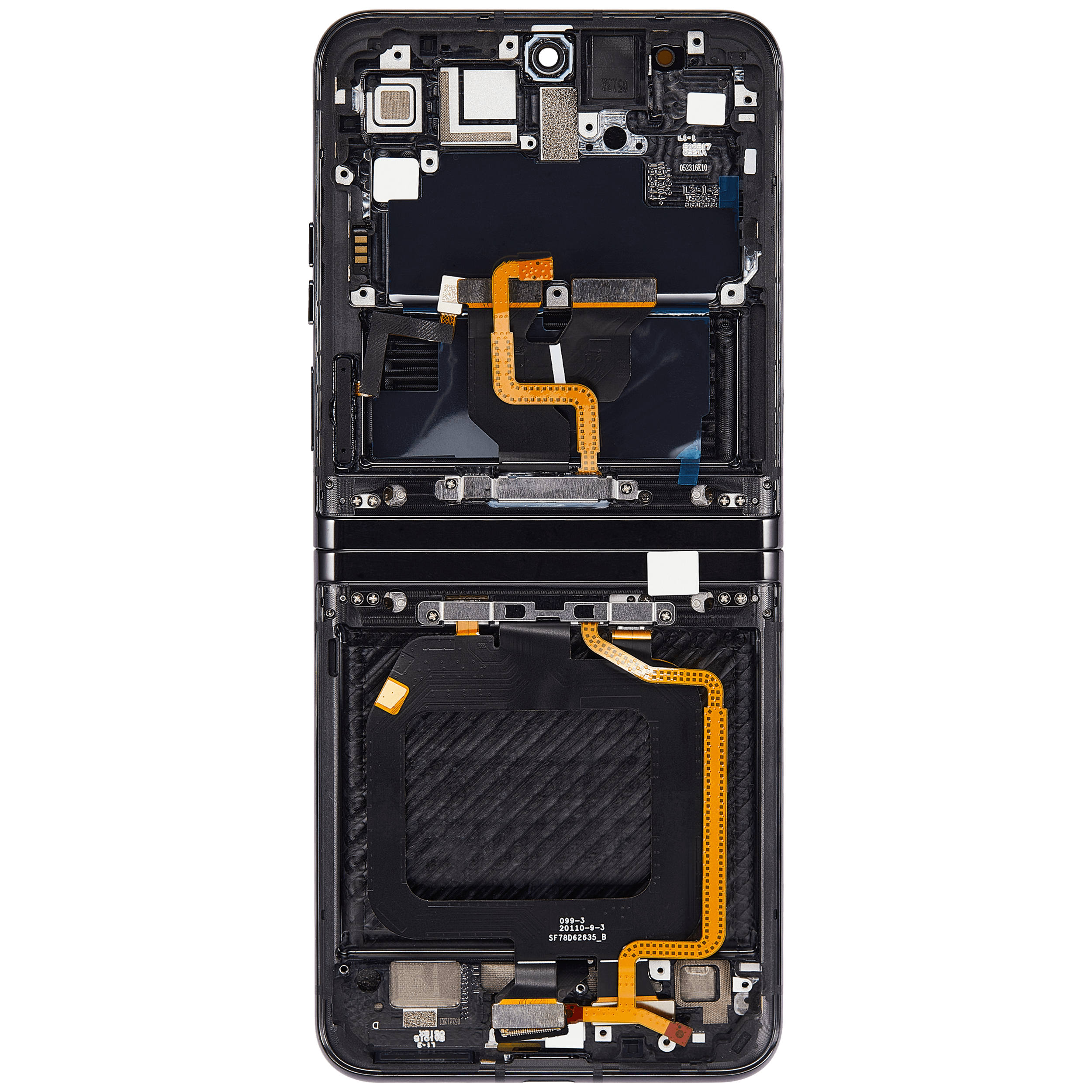 Inner OLED Display mit Rahmen für Motorola Moto Razr Plus 2023 / Razr 40 Ultra (XT2321 / 2023) (professionell aufgearbeitet) (Infinite Black) – Bild 4