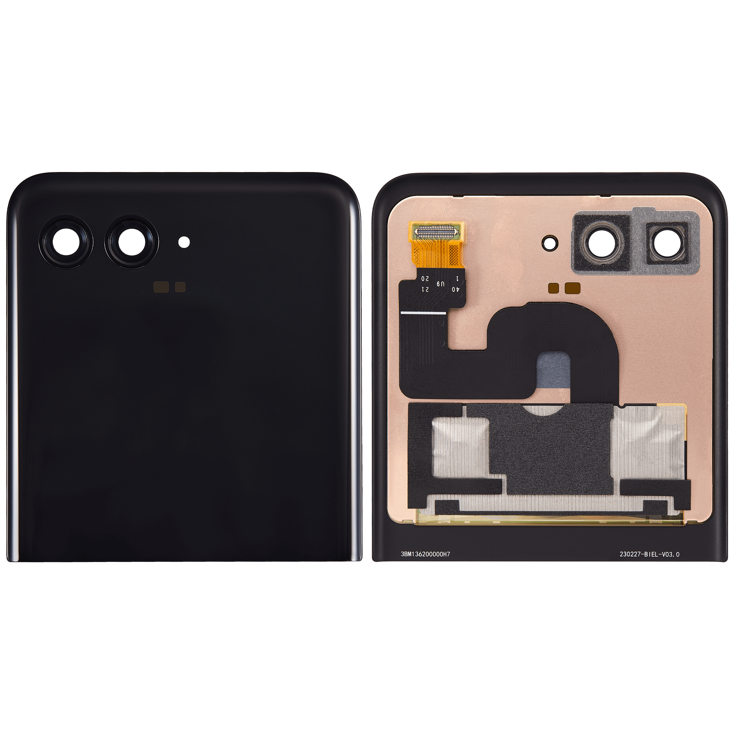 Outer OLED Display für Motorola Moto Razr Plus 2023 / Razr 40 Ultra (XT2321 / 2023) (professionell aufgearbeitet) – Bild 2