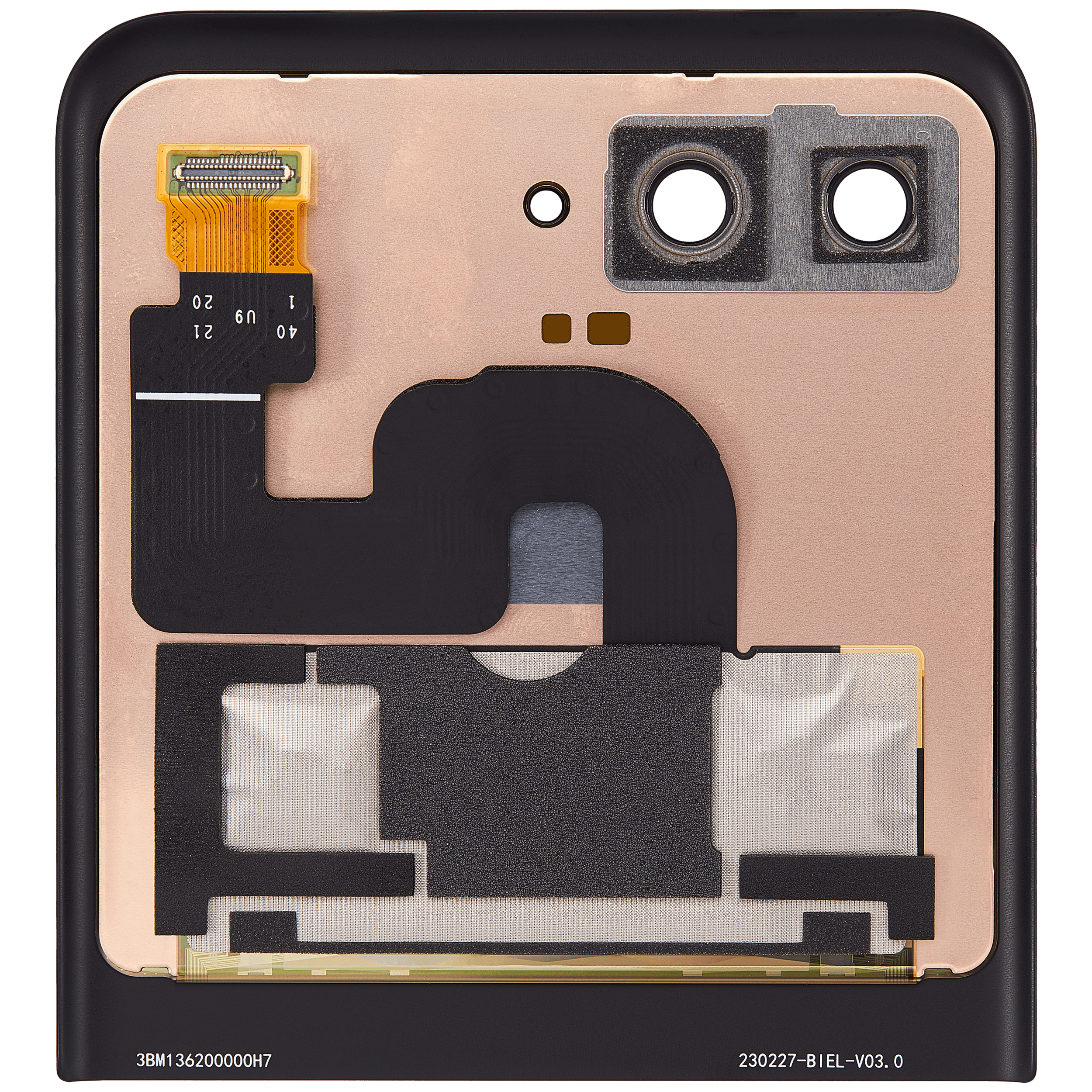 Outer OLED Display für Motorola Moto Razr Plus 2023 / Razr 40 Ultra (XT2321 / 2023) (professionell aufgearbeitet) – Bild 4