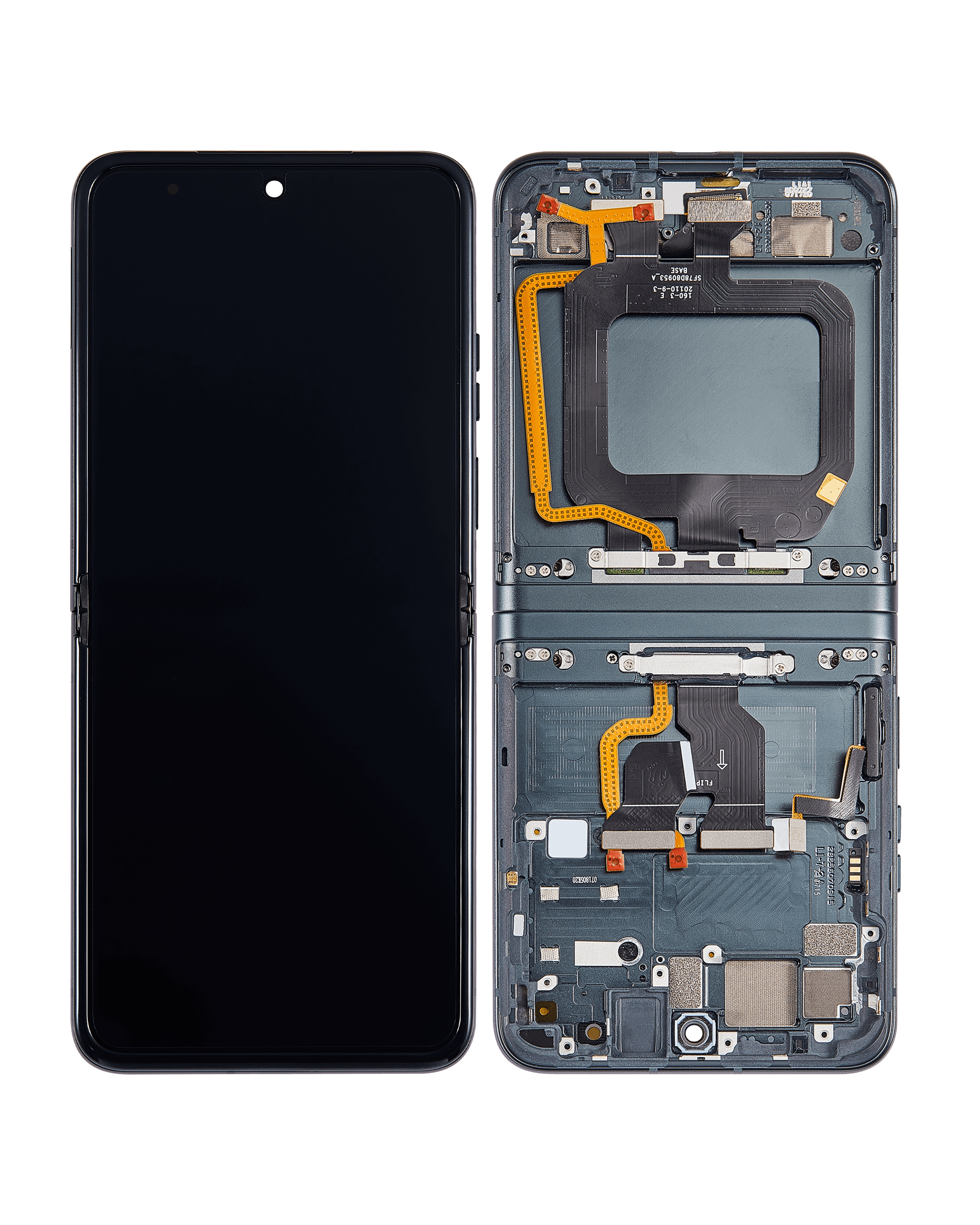 Main OLED Display mit Rahmen für Motorola Razr 2023 / Razr 40 (XT2323 / 2023) (professionell aufgearbeitet) (Sage Green) – Bild 3