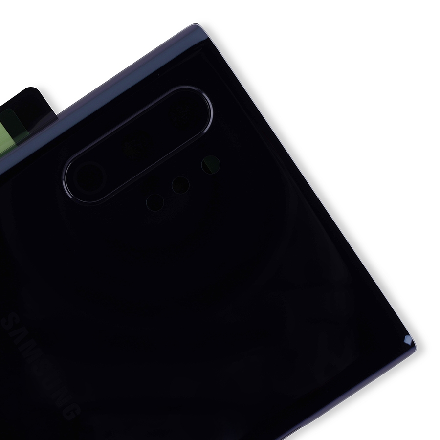 Rückdeckelglas mit Kameraglas für Samsung Galaxy Note 10 Plus / 5G (Service Pack) (Aura Black) – Bild 3