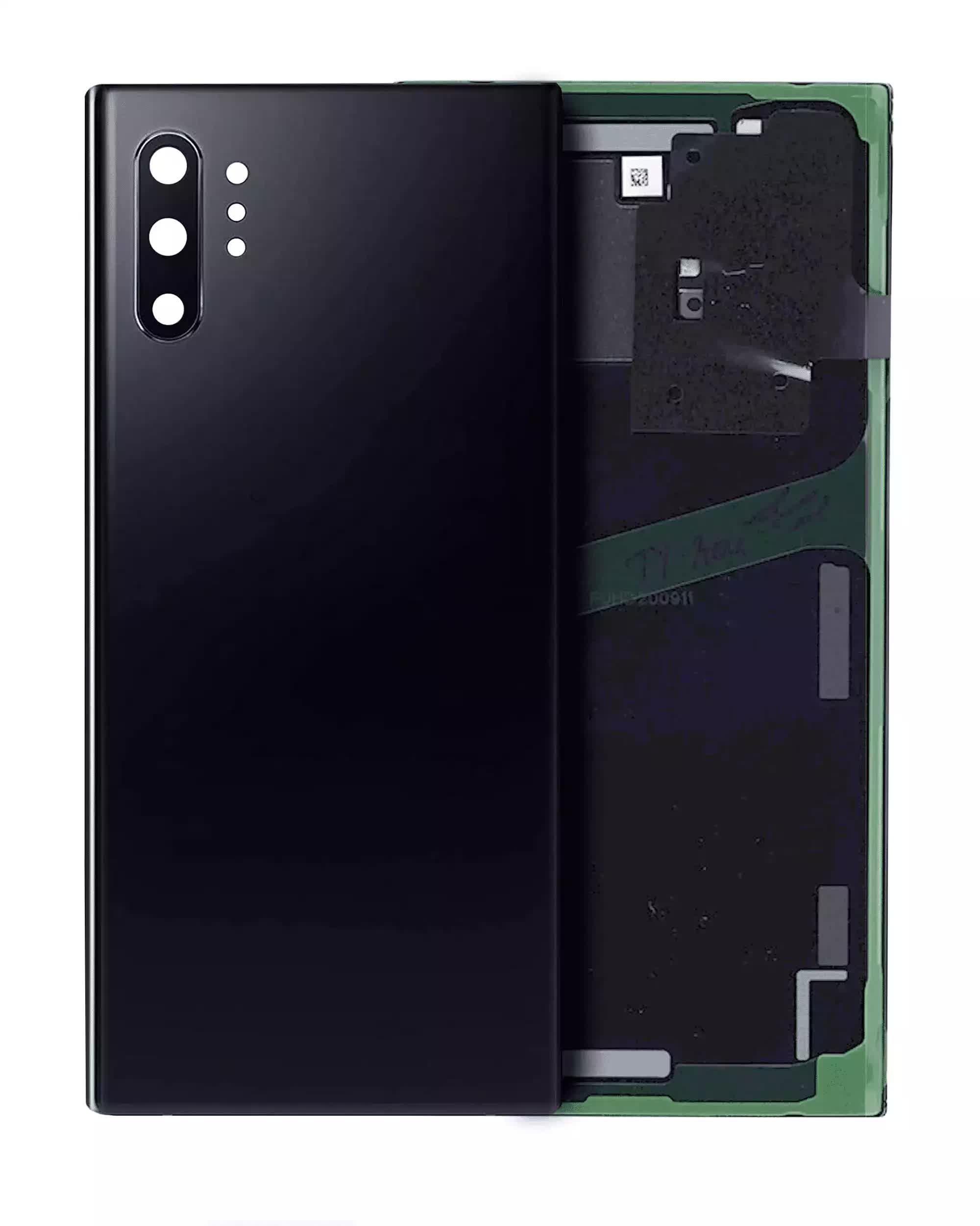 Rückdeckelglas mit Kameraglas für Samsung Galaxy Note 10 Plus / 5G (Service Pack) (Aura Black)