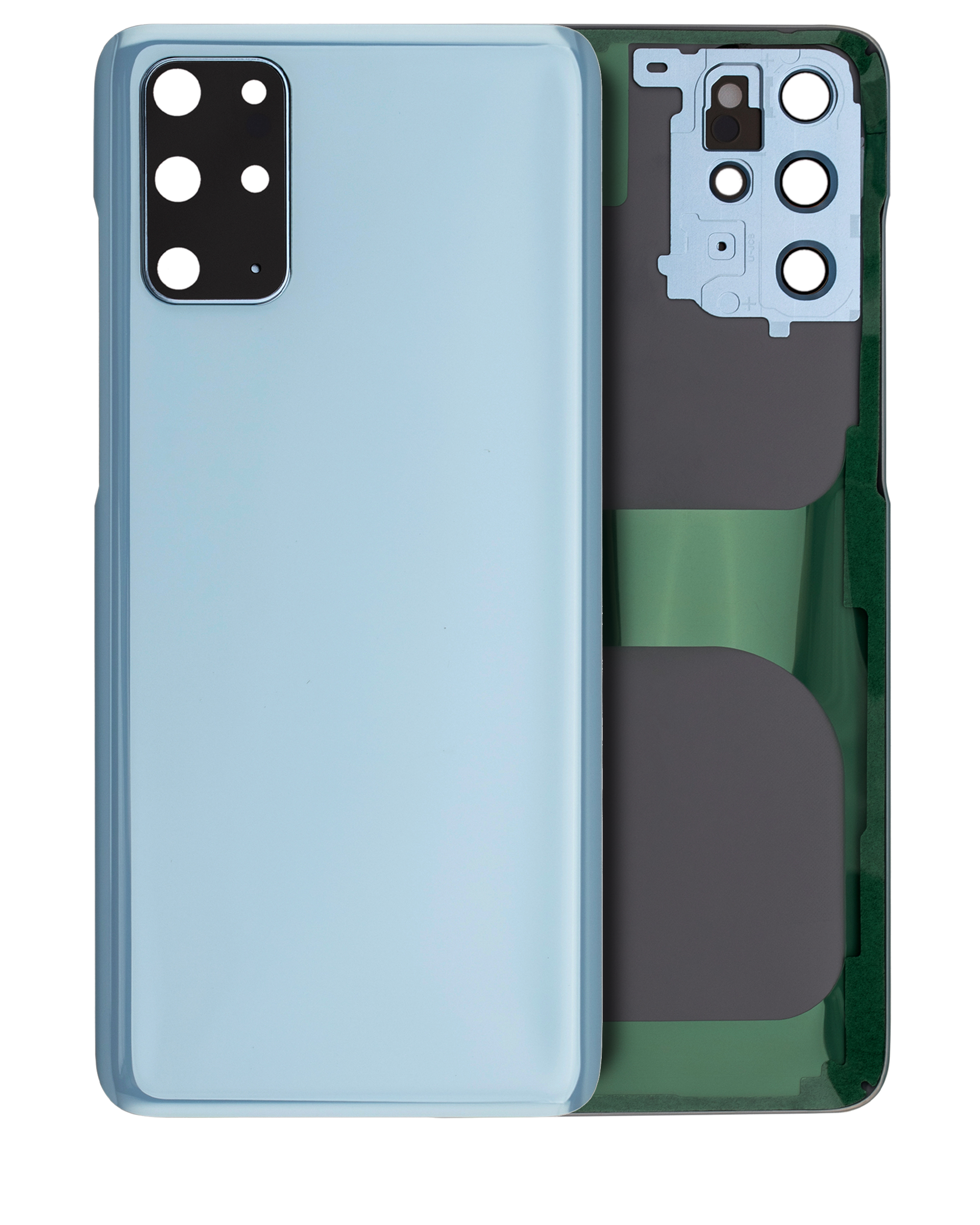 Rückdeckelglas mit Kameraglas für Samsung Galaxy S20 Plus (Service Pack) (Cosmic Black) – Bild 3