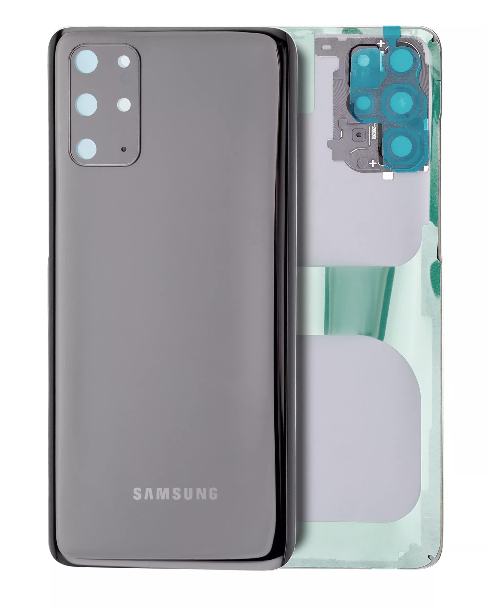 Rückdeckelglas mit Kameraglas für Samsung Galaxy S20 Plus (Service Pack) (Cosmic Black)