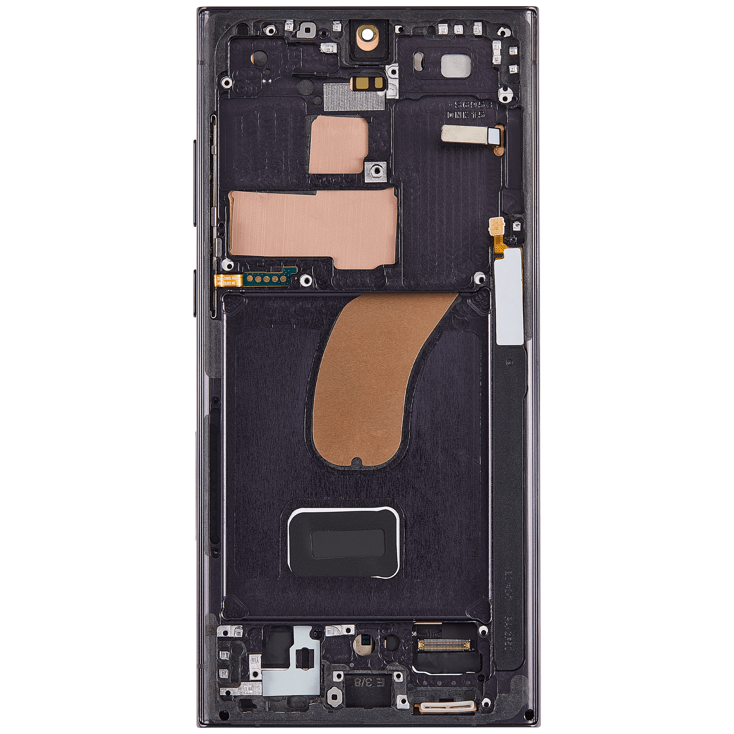 OLED Display mit Rahmen für Samsung Galaxy S23 Ultra (US & International) (professionell aufgearbeitet) (Phantom Black) – Bild 4