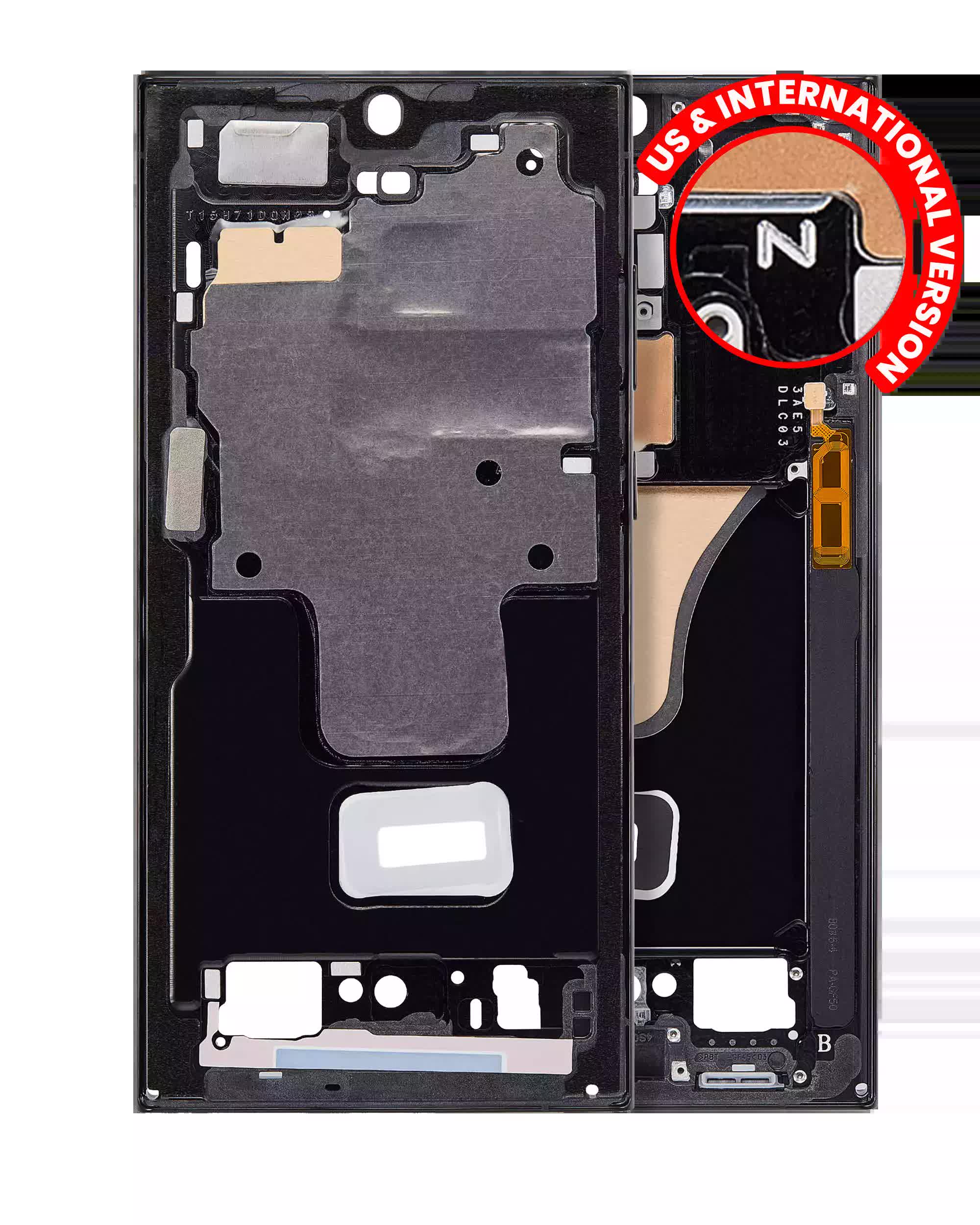 Mittelrahmen für Samsung Galaxy S23 Ultra 5G (US & International Version) (Phantom Black)