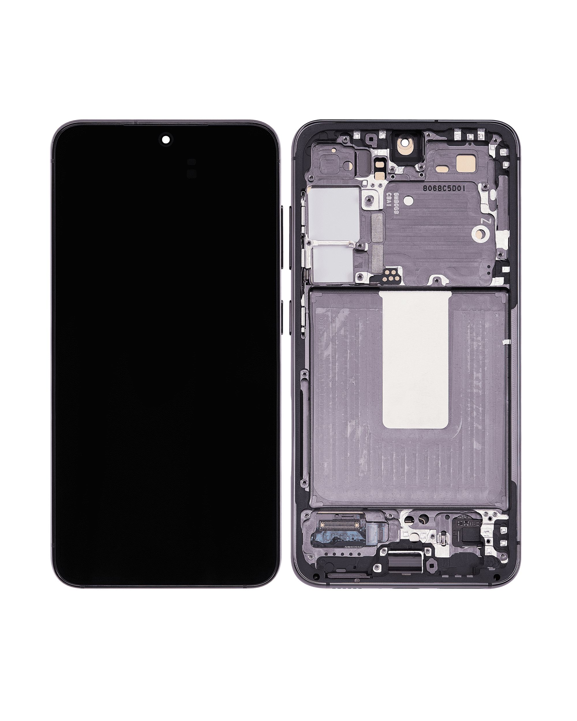 OLED Display mit Rahmen für Samsung Galaxy S23 5G (US & International) (professionell aufgearbeitet) (Phantom Black) – Bild 3
