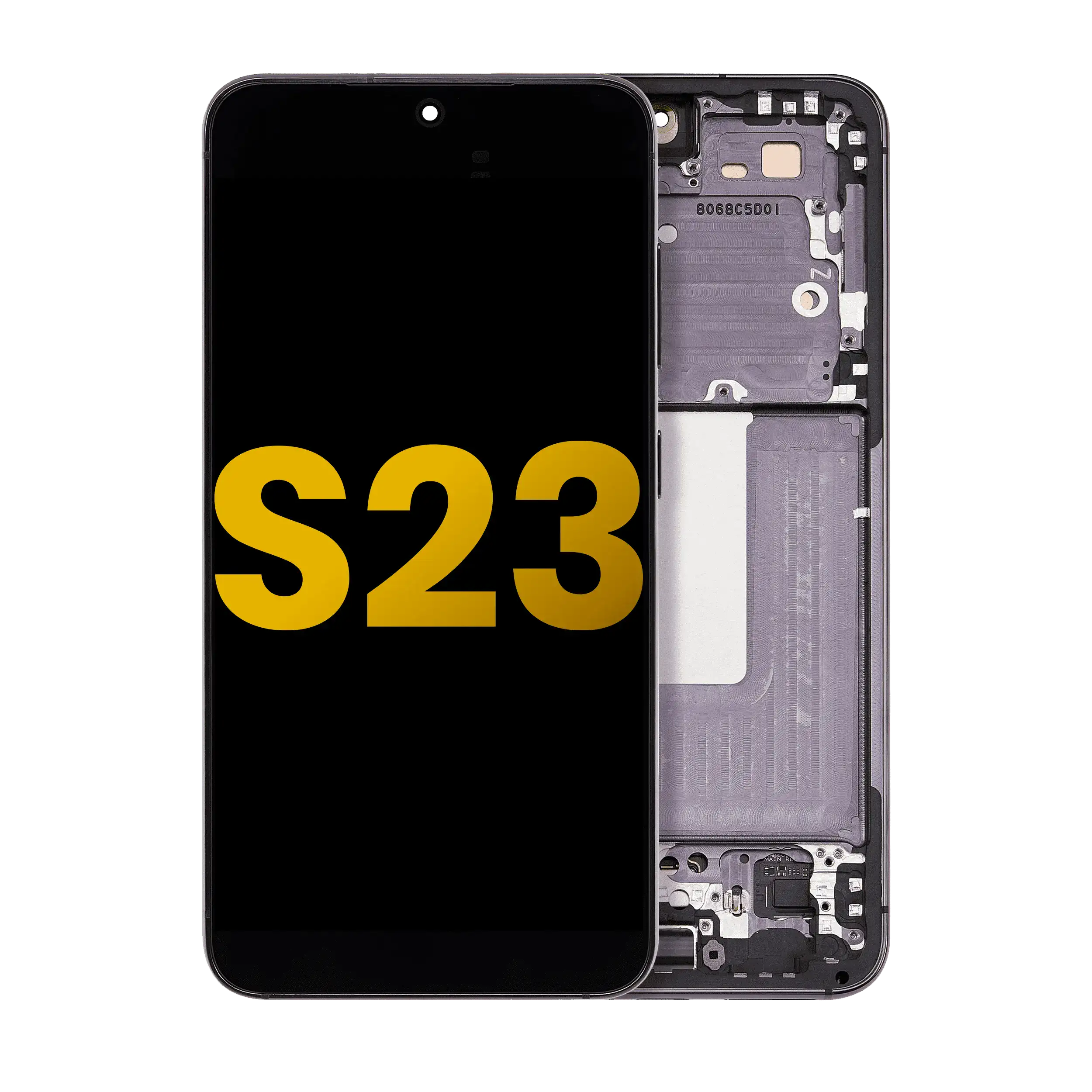 OLED Display mit Rahmen für Samsung Galaxy S23 5G (US & International) (professionell aufgearbeitet) (Cream) – Bild 3