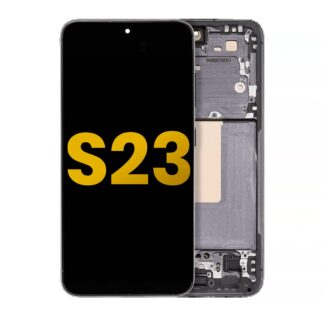 OLED Display mit Rahmen für Samsung Galaxy S23 5G (US & International) (professionell aufgearbeitet) (Green (Grün))