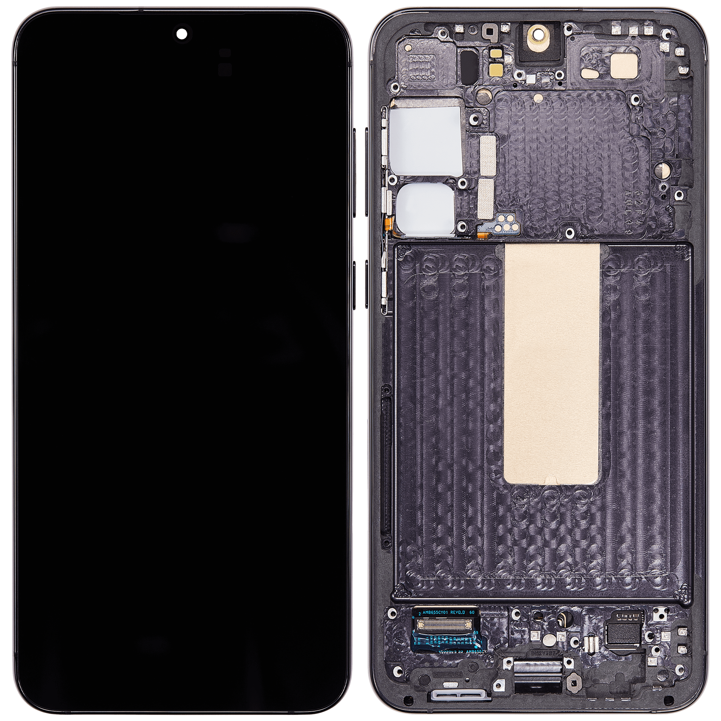 OLED Display mit Rahmen für Samsung Galaxy S23 Plus 5G (US & International) (professionell aufgearbeitet) (Phantom Black) – Bild 2