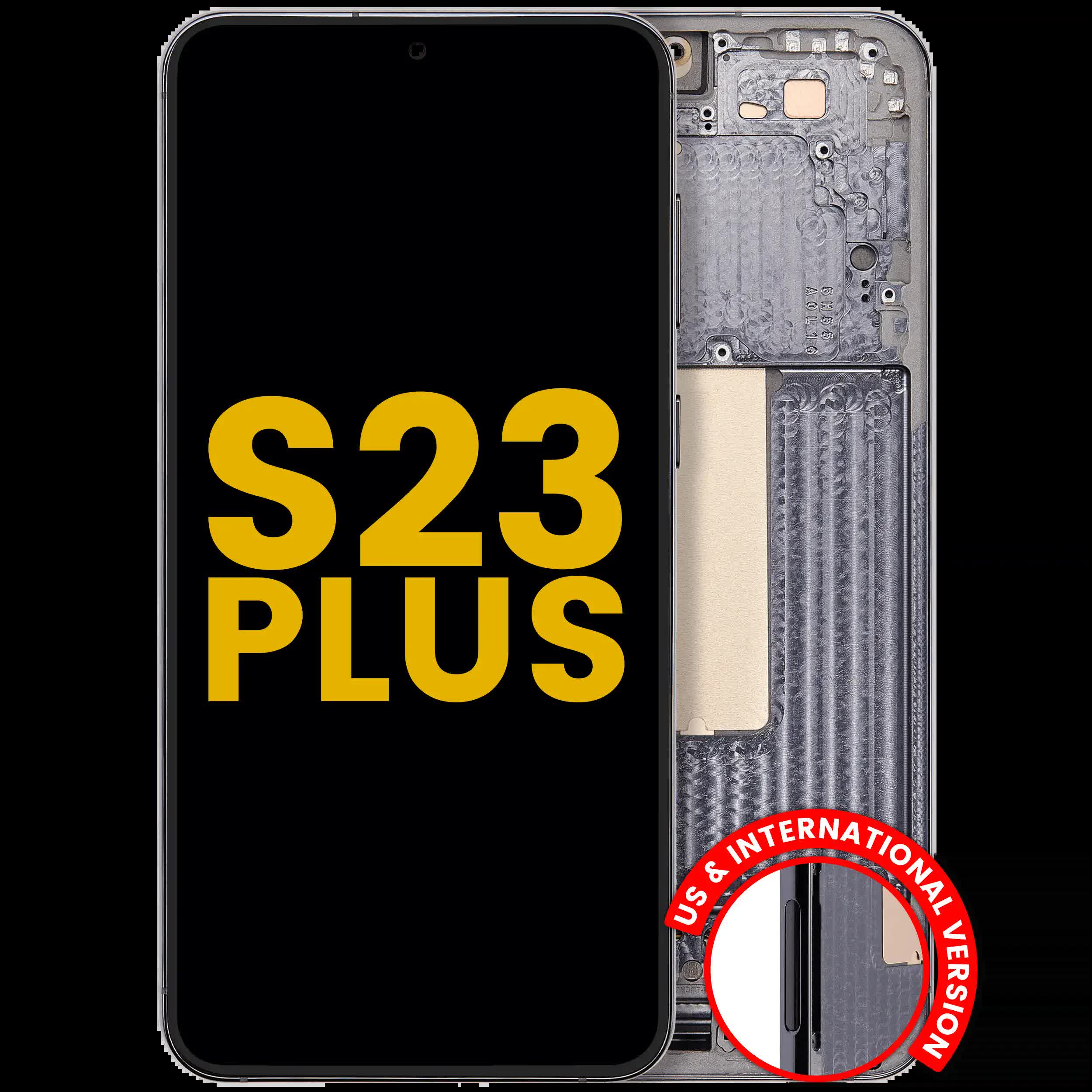 OLED Display mit Rahmen für Samsung Galaxy S23 Plus 5G (US & International) (professionell aufgearbeitet) (Green (Grün))