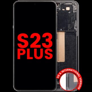 OLED Display mit Rahmen für Samsung Galaxy S23 Plus (US & International) (Aftermarket Plus) (Green (Grün))