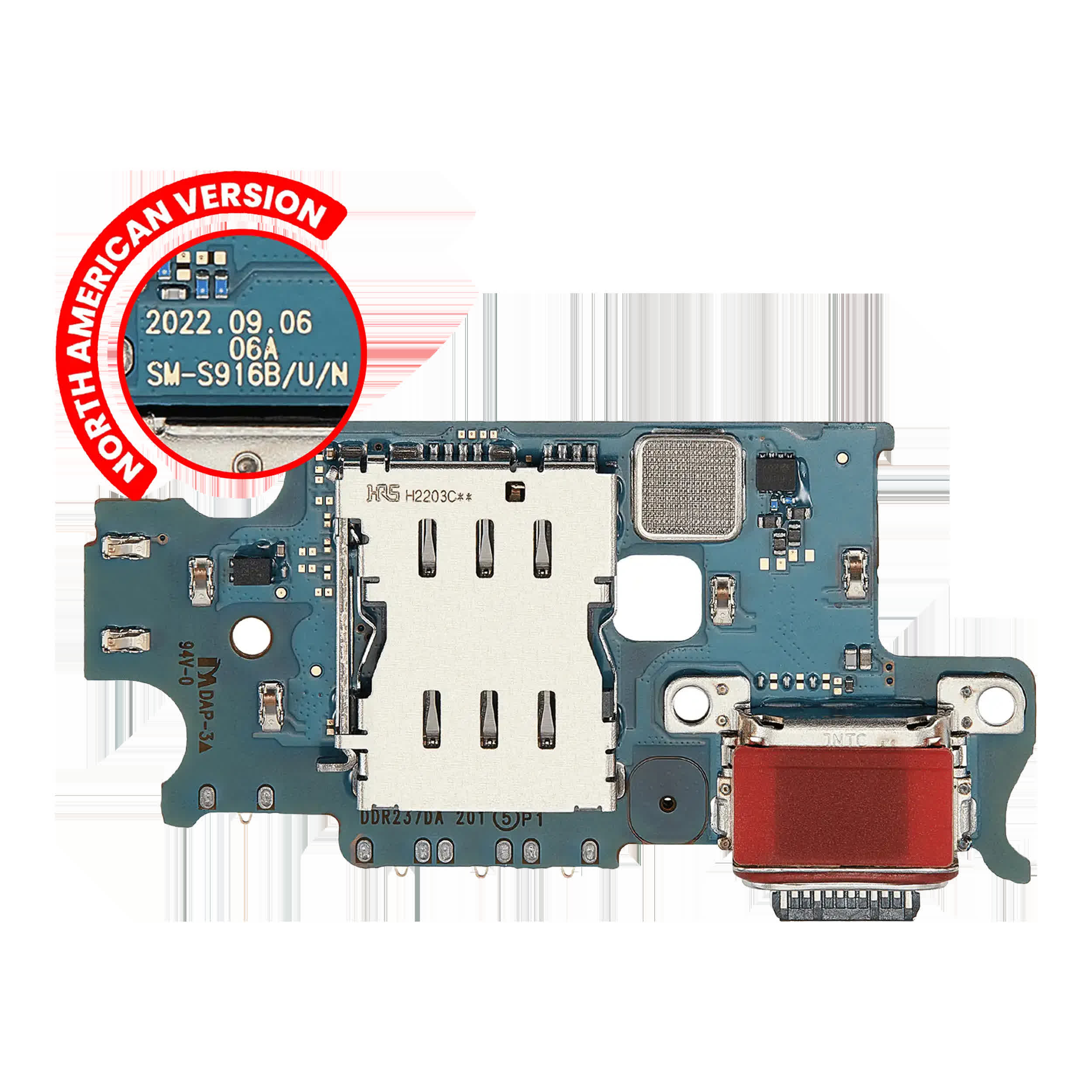 Ladebuchse mit SIM-Kartenleser für Samsung Galaxy S23 Plus 5G (S916U) (US-Version) (Premium)