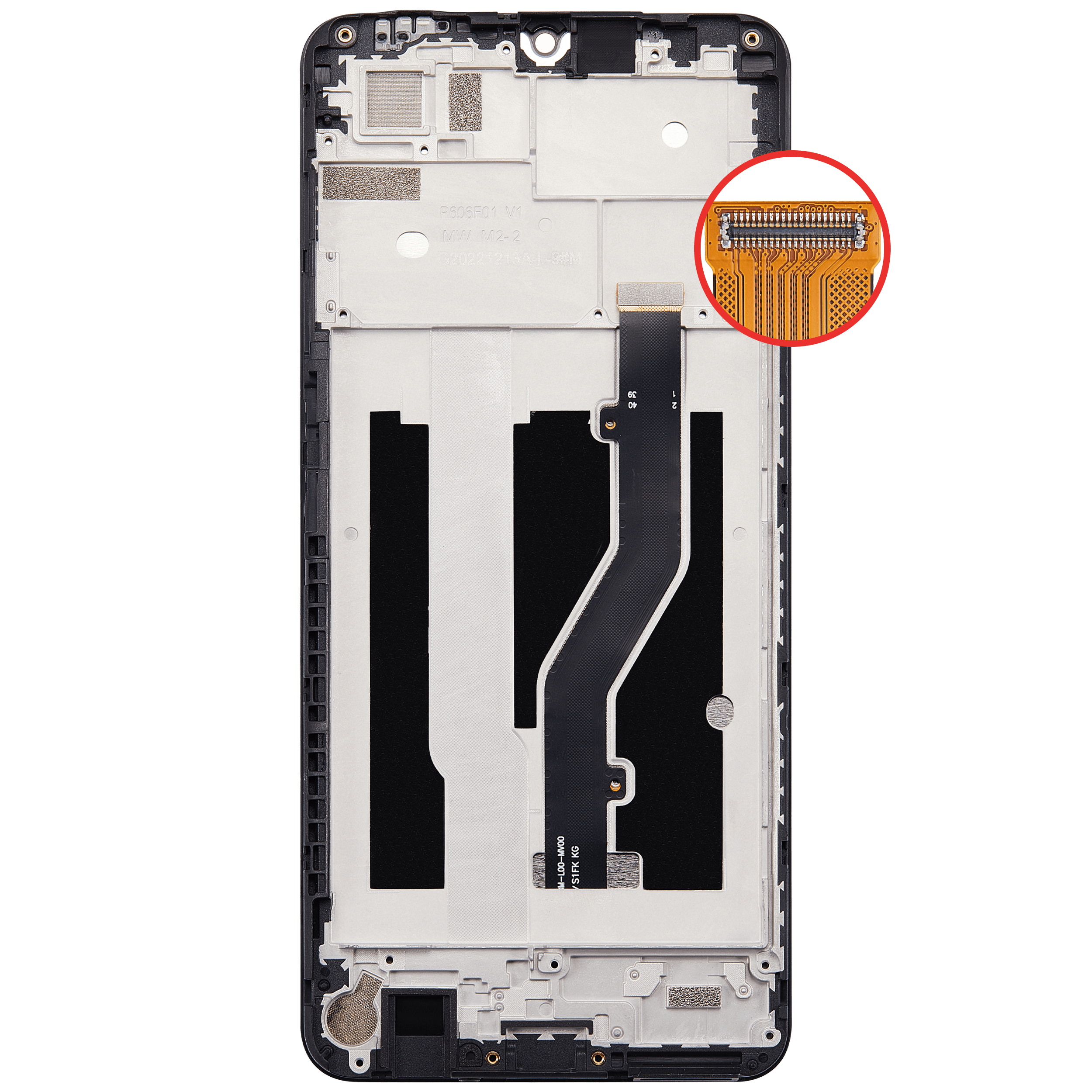 LCD Display mit Rahmen für ZTE Blade A72 4G (A7040) (professionell aufgearbeitet) (Space Gray) – Bild 4