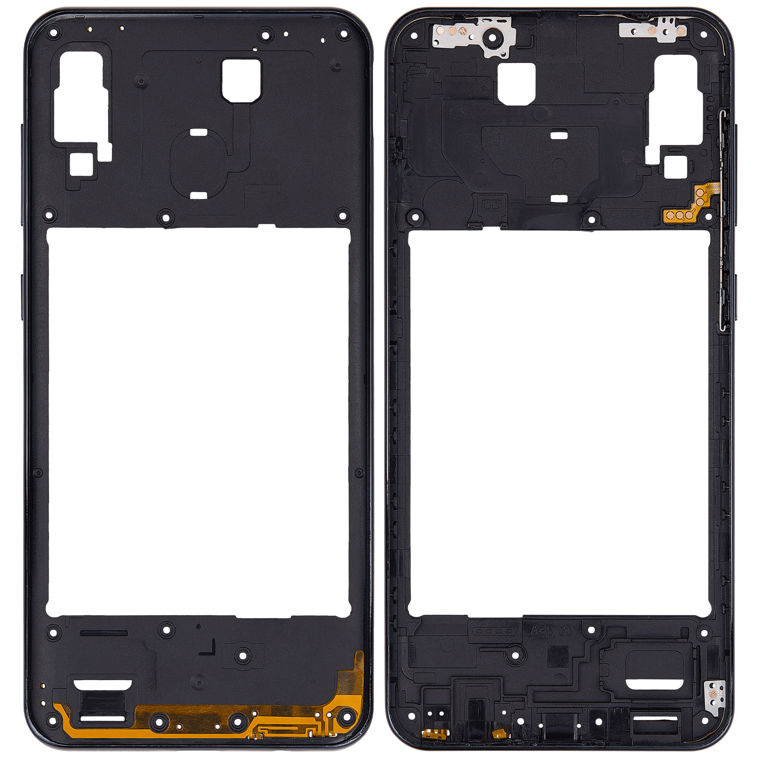 Mittelrahmen für Samsung Galaxy A30 (A305 / 2019) (Aftermarket Plus) (Black (Schwarz)) – Bild 2