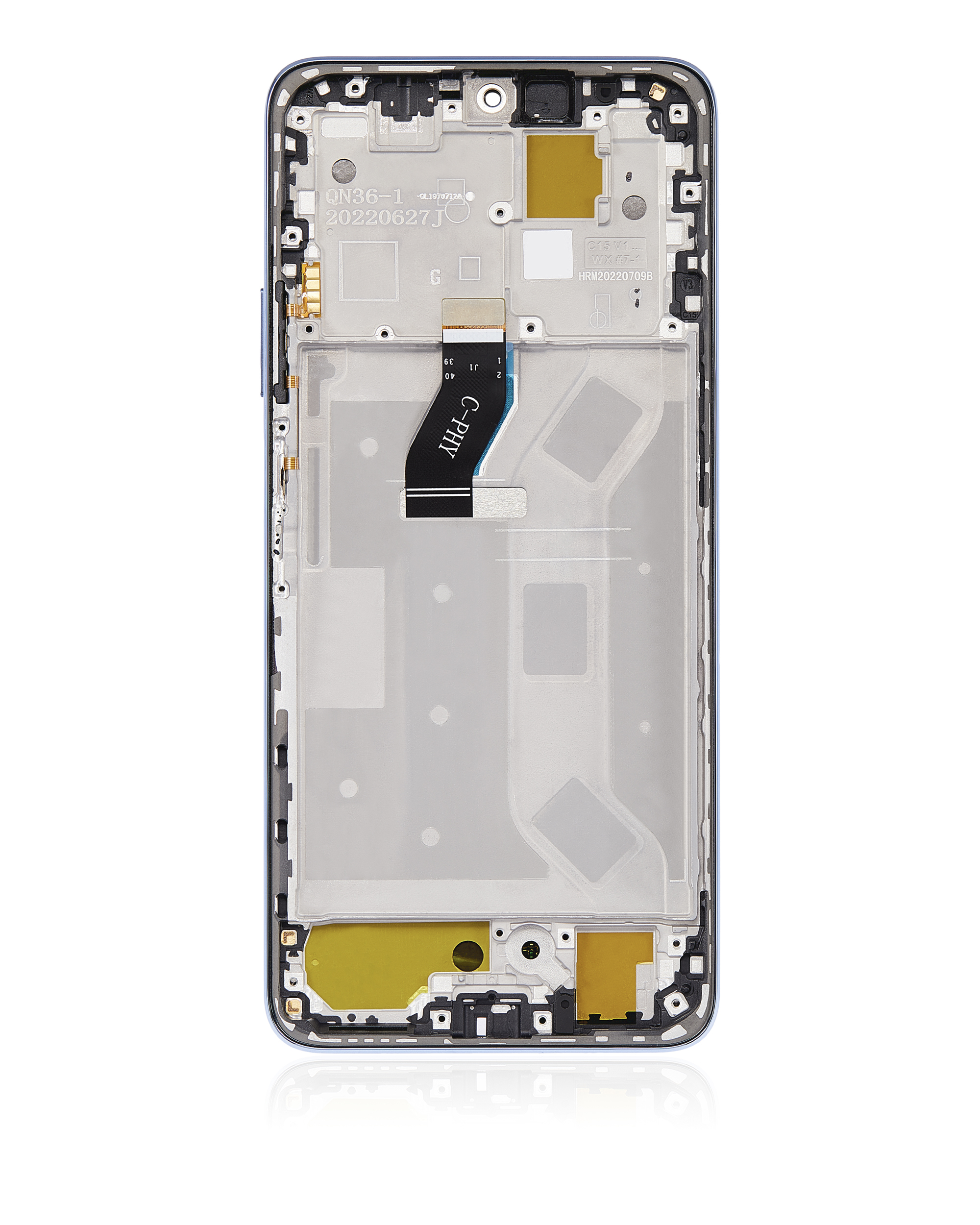 LCD Display mit Rahmen für Huawei Nova Y90 / Enjoy 50 Pro (professionell aufgearbeitet) (Crystal Blue) – Bild 4