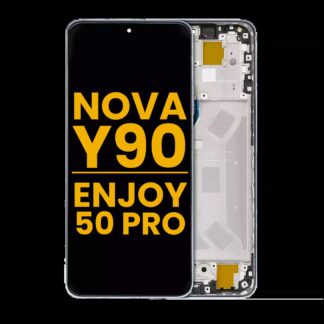 LCD Display mit Rahmen für Huawei Nova Y90 / Enjoy 50 Pro (professionell aufgearbeitet) (Crystal Blue)