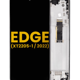 OLED Display mit Rahmen für Motorola Moto Edge (XT2205-1 / 2022) (professionell aufgearbeitet) (Gray (Grau))