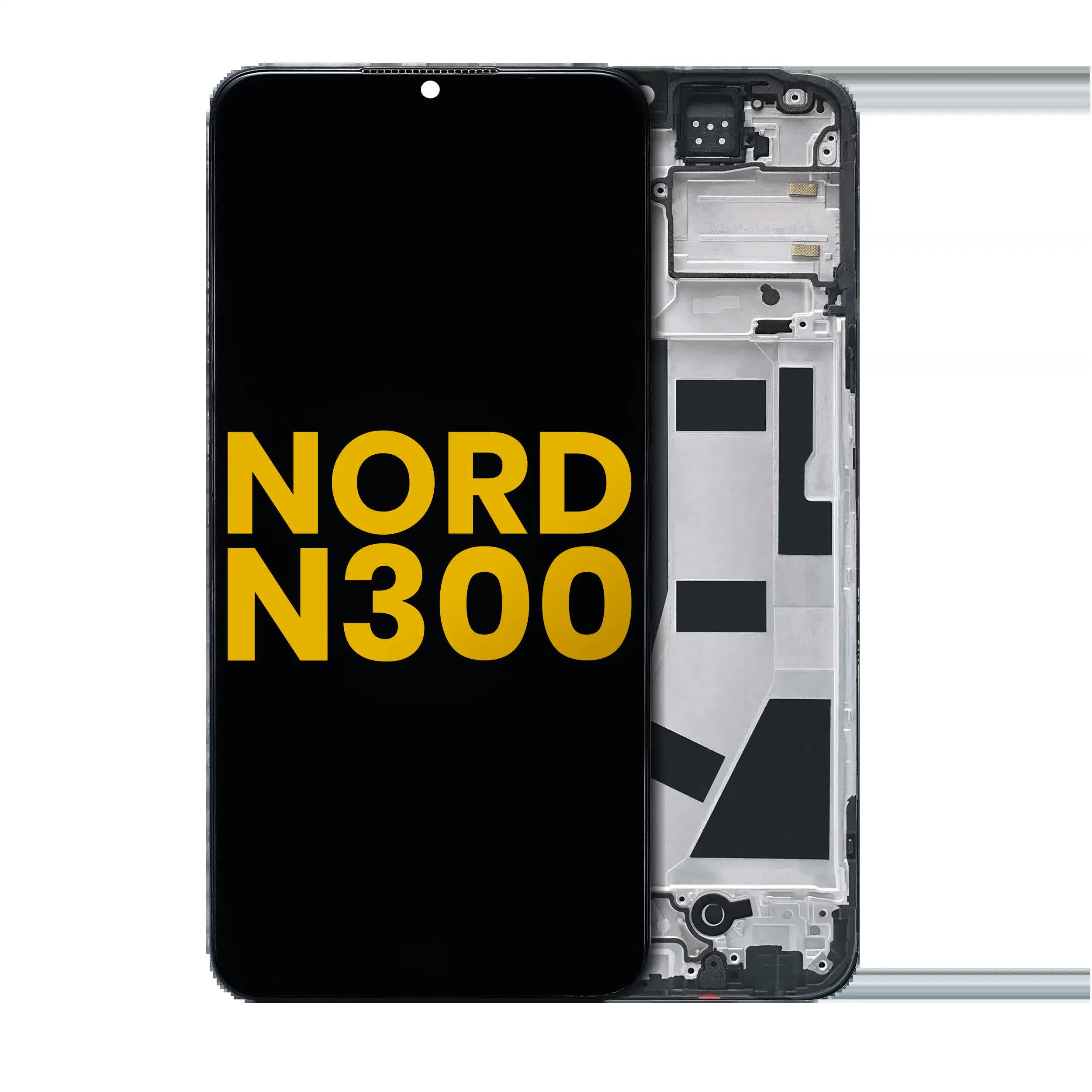LCD Display mit Rahmen für OnePlus Nord N300 5G (professionell aufgearbeitet)