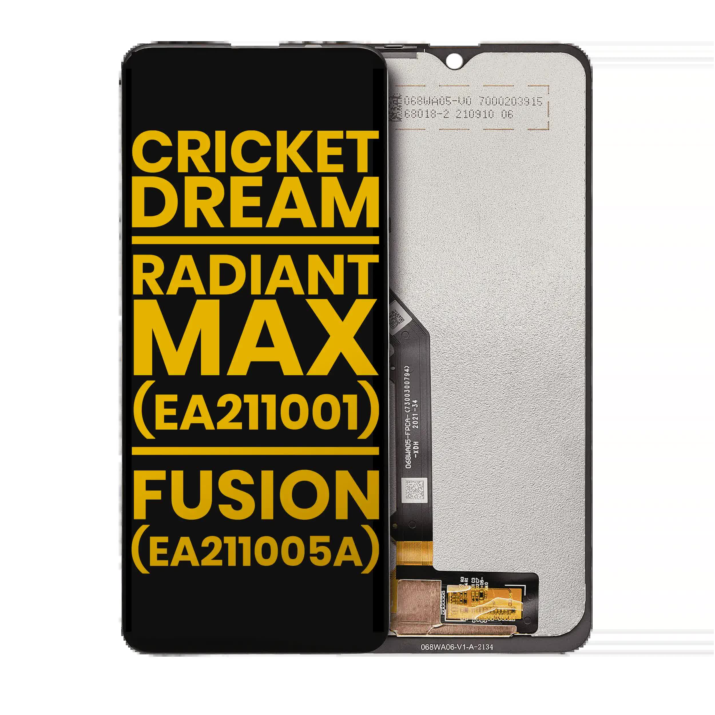 LCD Display ohne Rahmen für Cricket Dream 5G / AT&T Radiant Max 5G (EA211001) / AT&T Fusion 5G (EA211005A) (professionell aufgearbeitet)