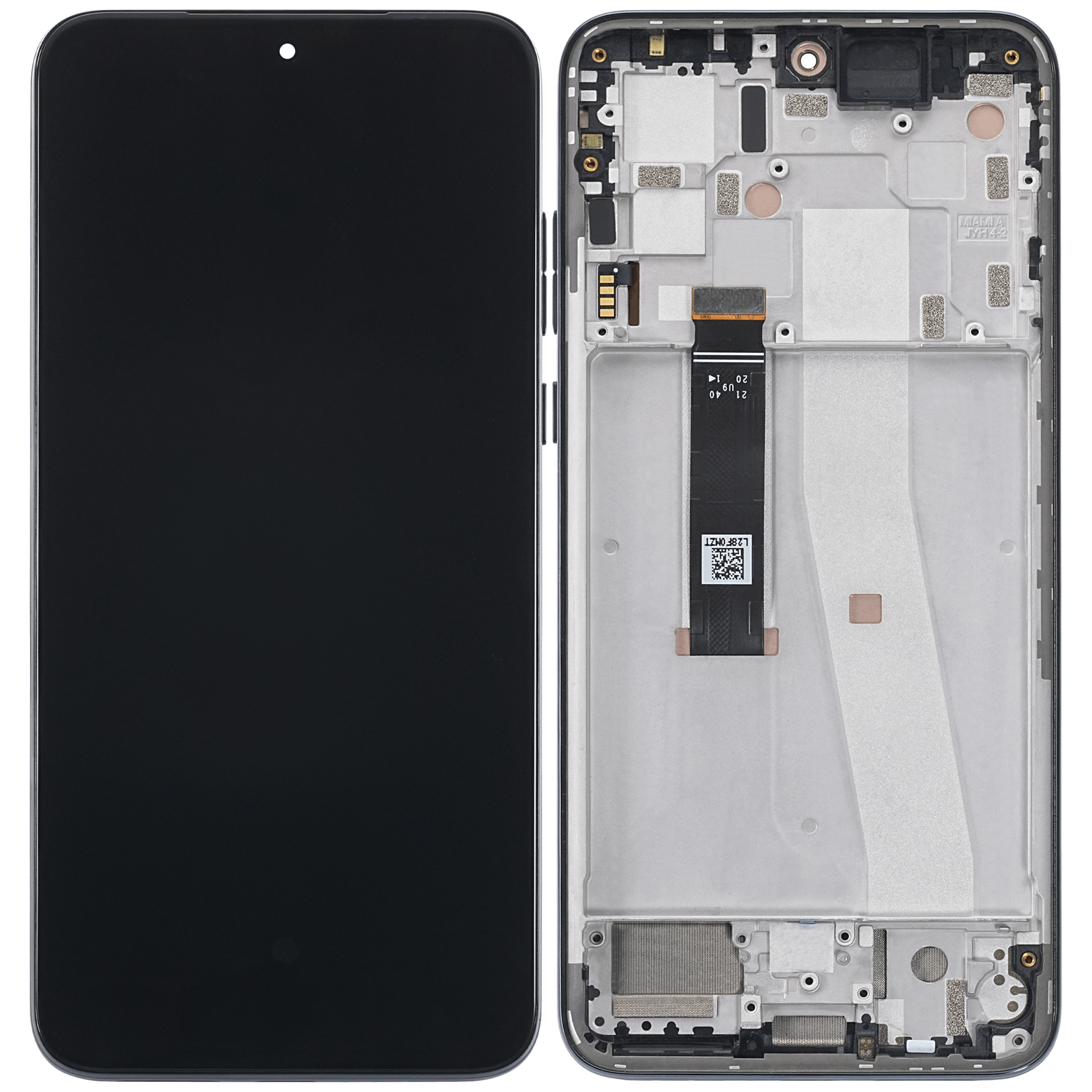 OLED Display mit Rahmen für Motorola Edge 30 Neo (XT2245-1 / 2022) (professionell aufgearbeitet) (Black Onyx) – Bild 2