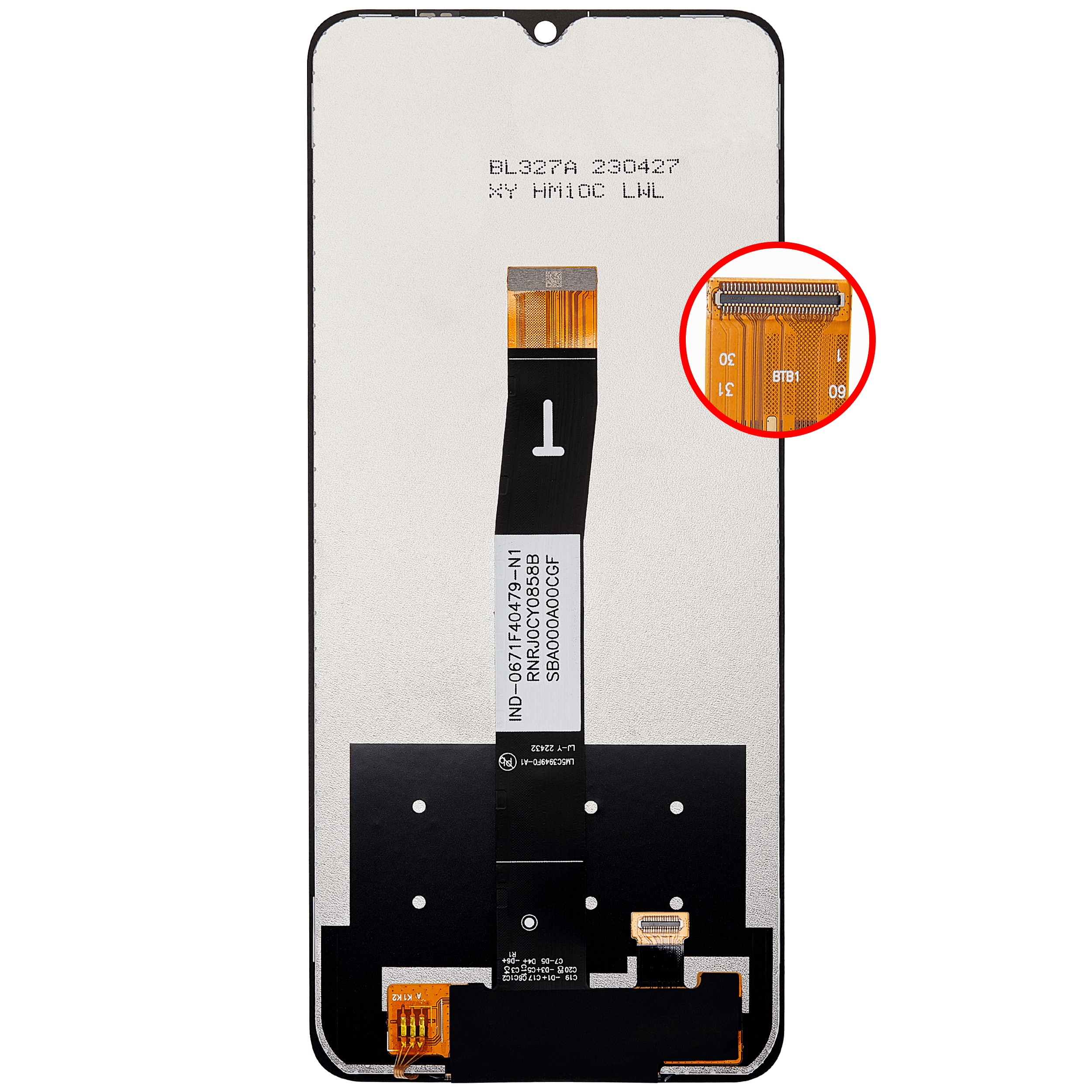 LCD Display ohne Rahmen für Xiaomi Redmi 12C / Redmi 11A / Poco C55 (Aftermarket Plus) – Bild 4
