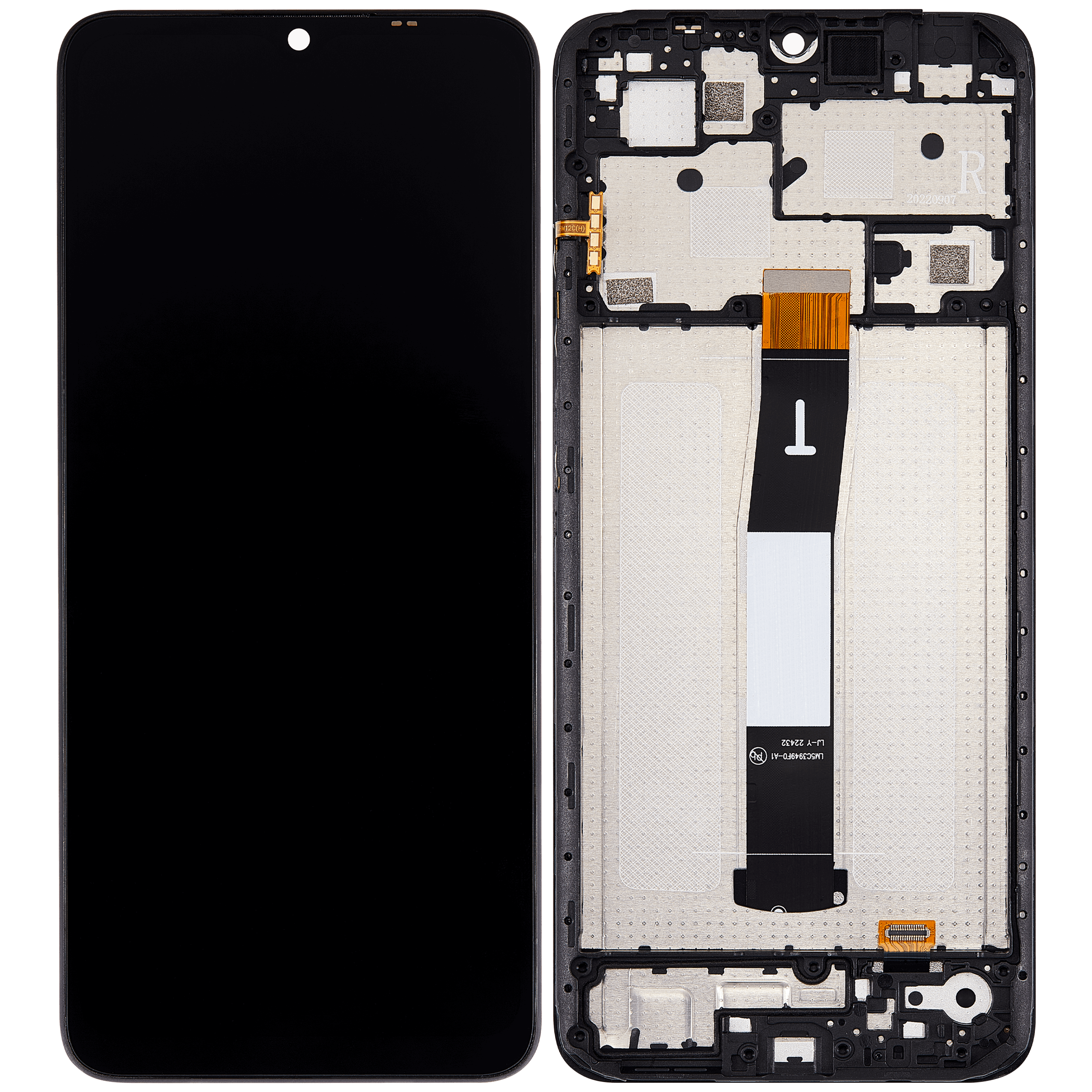 LCD Display mit Rahmen für Xiaomi Redmi 12C / Redmi 11A / Poco C55 (Aftermarket Plus) – Bild 2