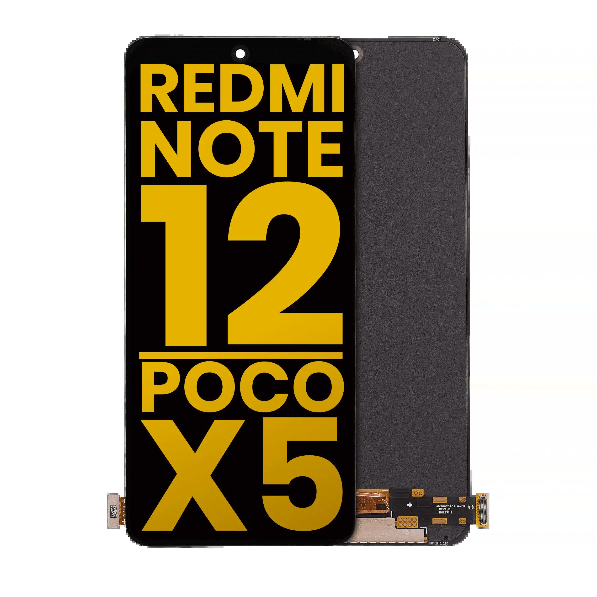 OLED Display ohne Rahmen für Xiaomi Redmi Note 12 4G / Redmi Note 12 5G / Poco X5 (professionell aufgearbeitet)