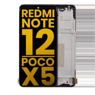 OLED Display mit Rahmen für Xiaomi Redmi Note 12 5G / Poco X5 (professionell aufgearbeitet)