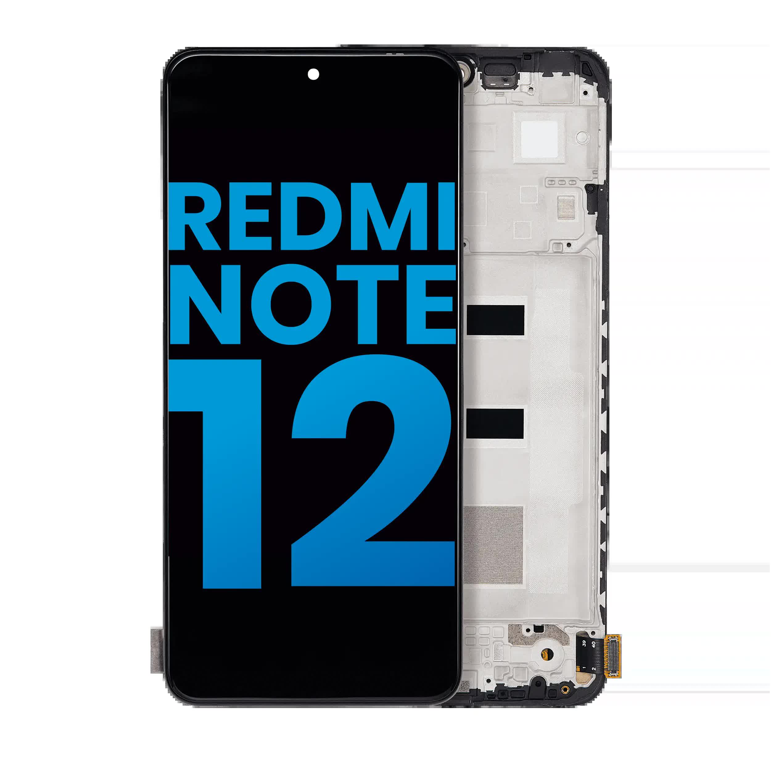 LCD Display mit Rahmen für Xiaomi Redmi Note 12 4G (Aftermarket: Incell)